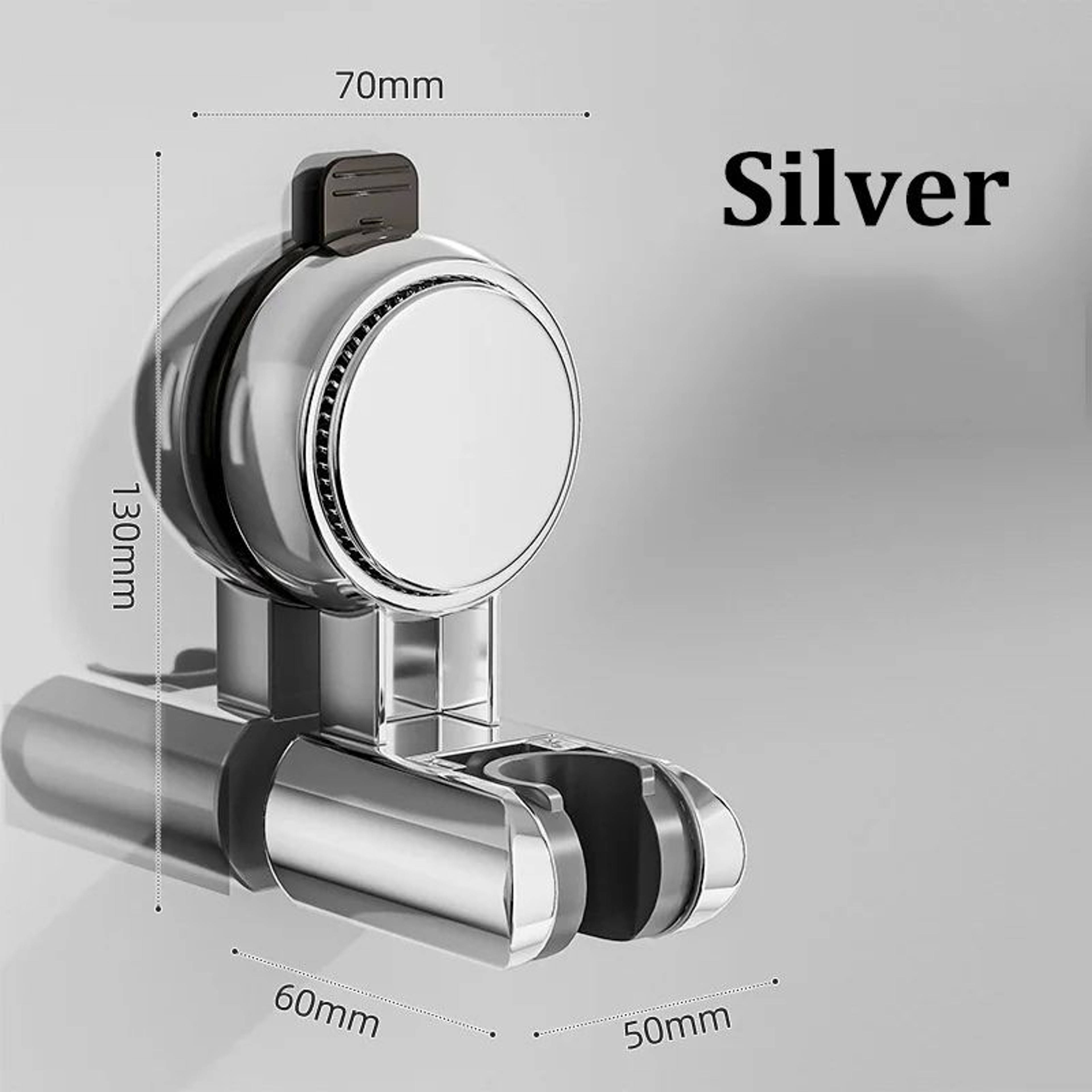 Adjustable Shower Head Holder Suction Cup Wall Mount Bracket 8