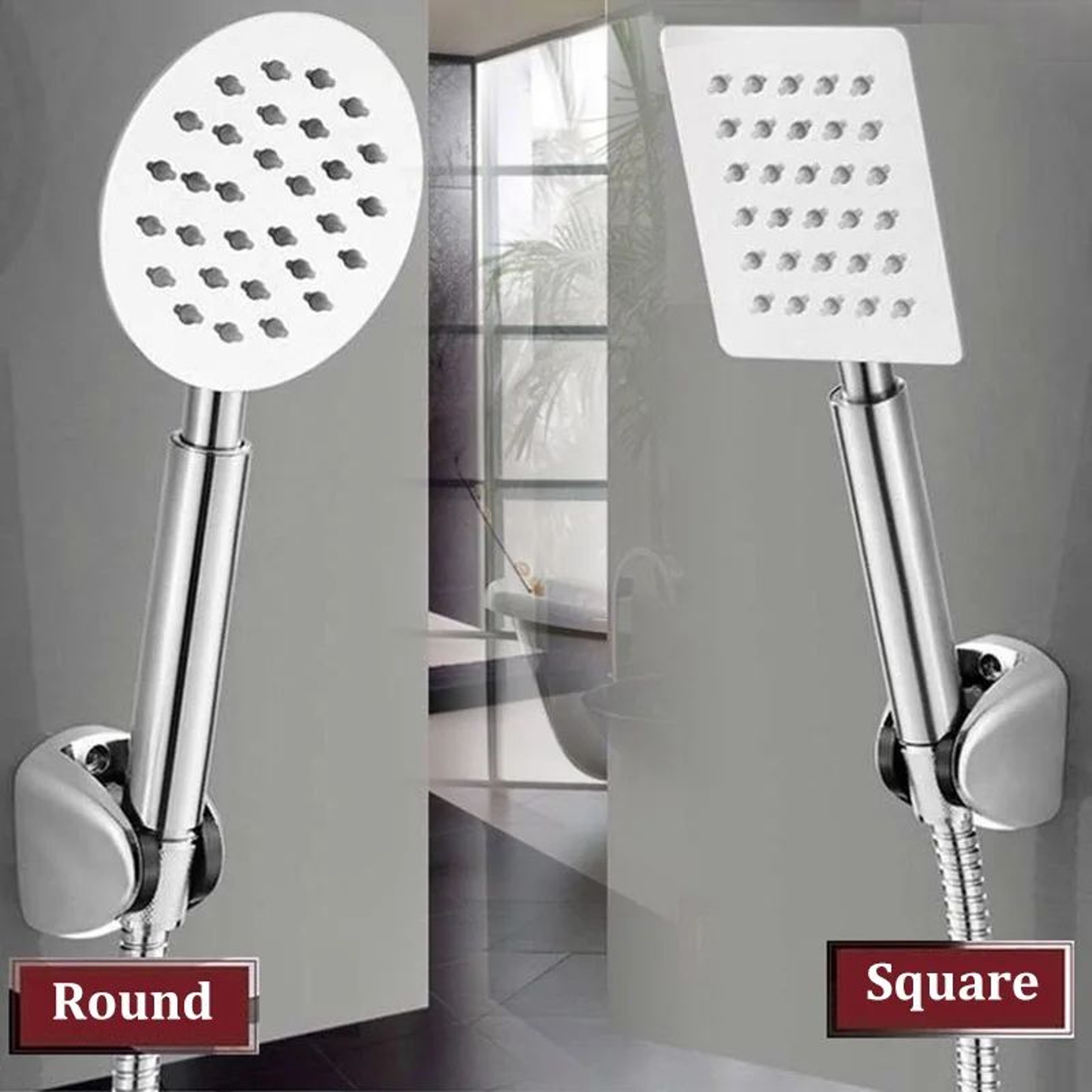 High Pressure Handheld Shower Head Stainless Steel Bathroom Set 1