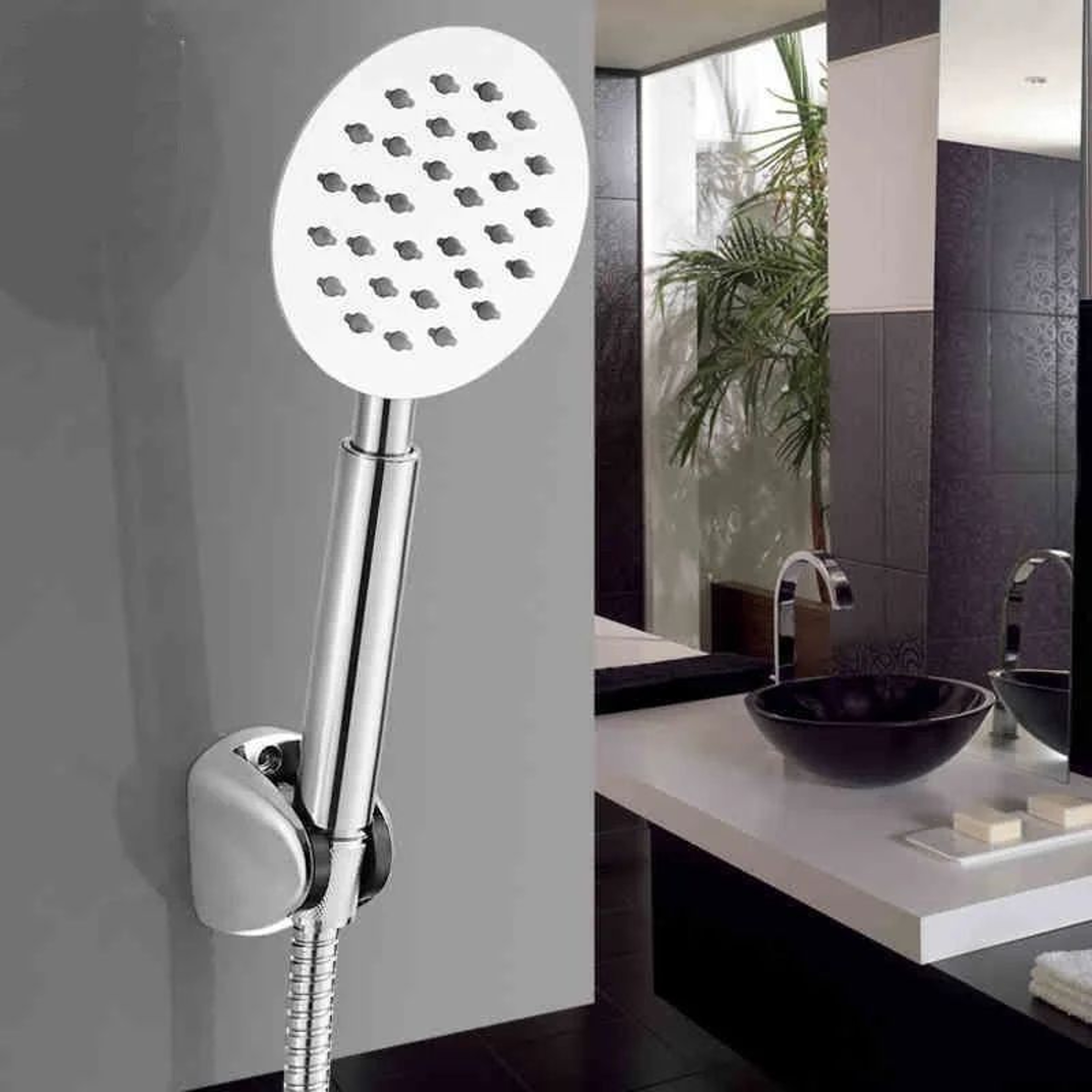 High Pressure Handheld Shower Head Stainless Steel Bathroom Set 6