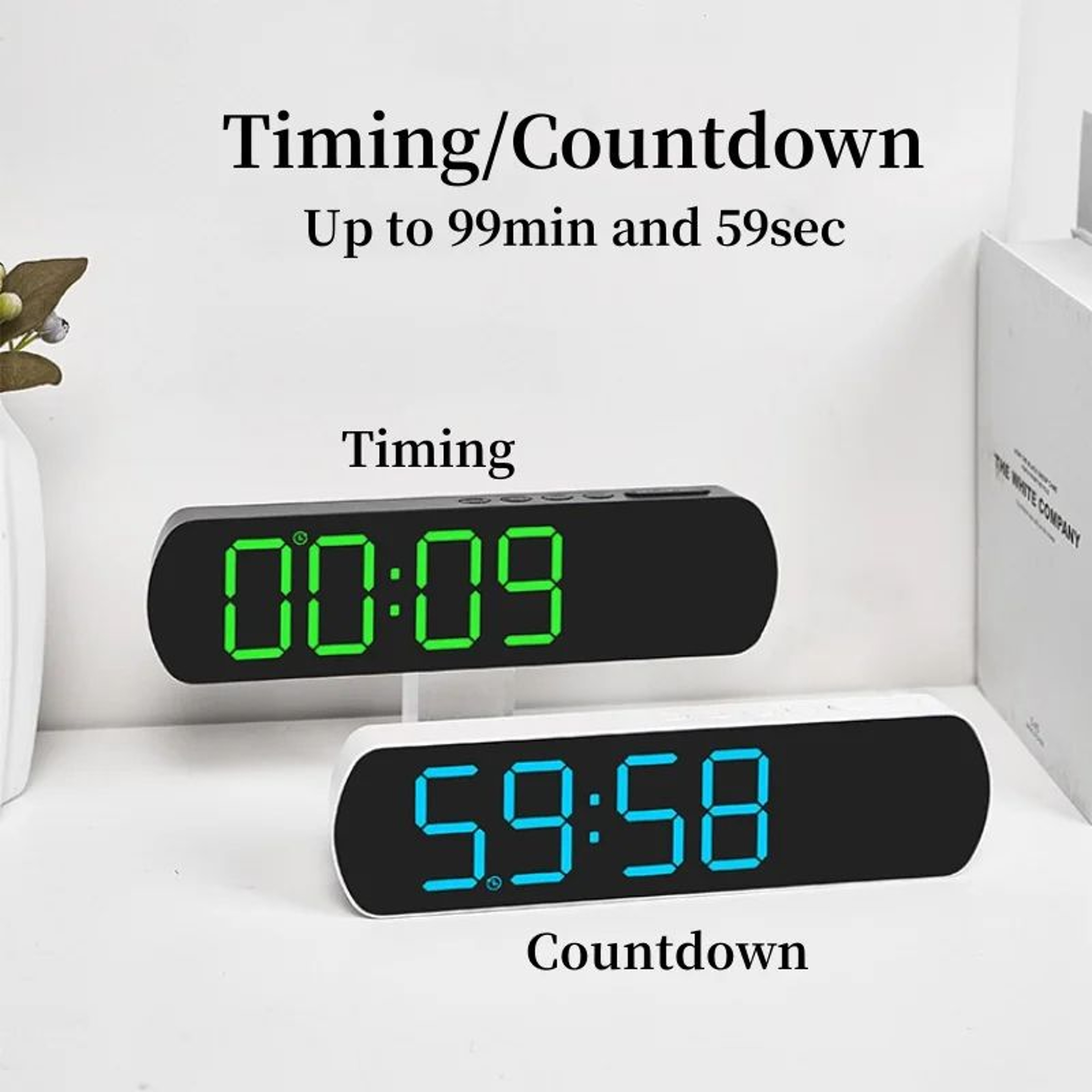 Modern LED Digital Alarm Clock With Temperature Humidity Display And Auto Dimming 2