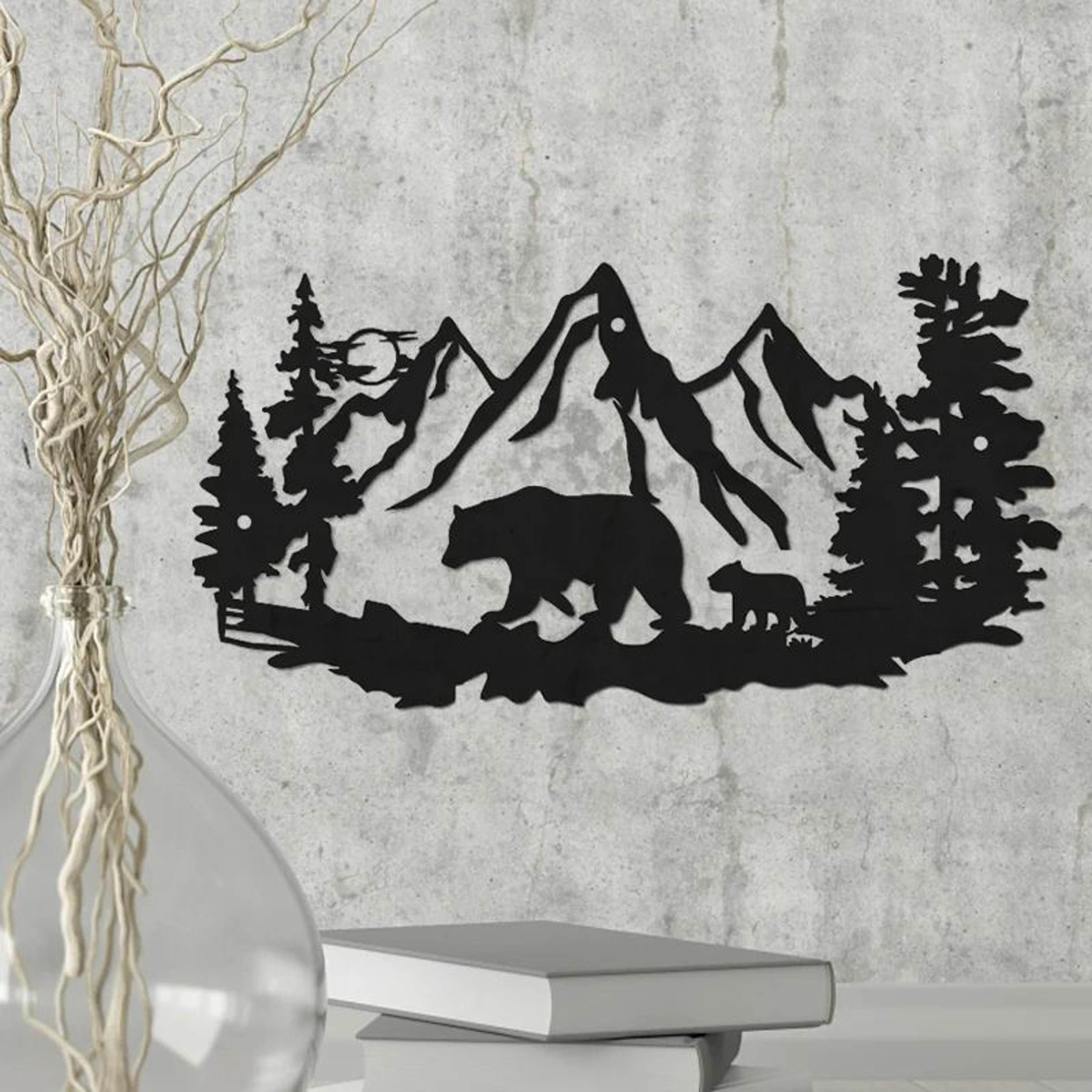 Rustic Bear Metal Wall Decor For Cabin Lodge And Nature Inspired Homes 2