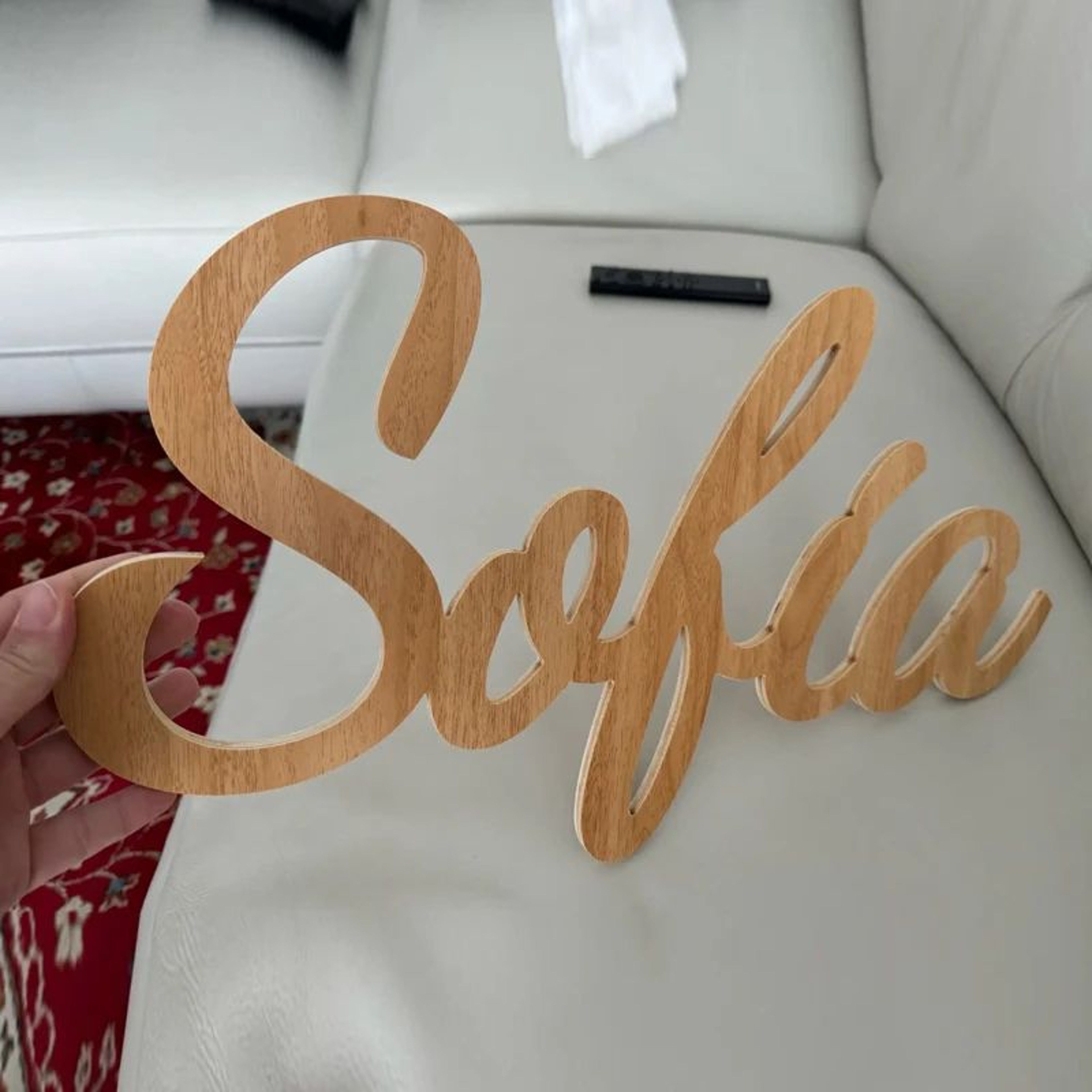 Custom Wooden Name Sign Personalized Nursery Wall Decor For Baby Room 2
