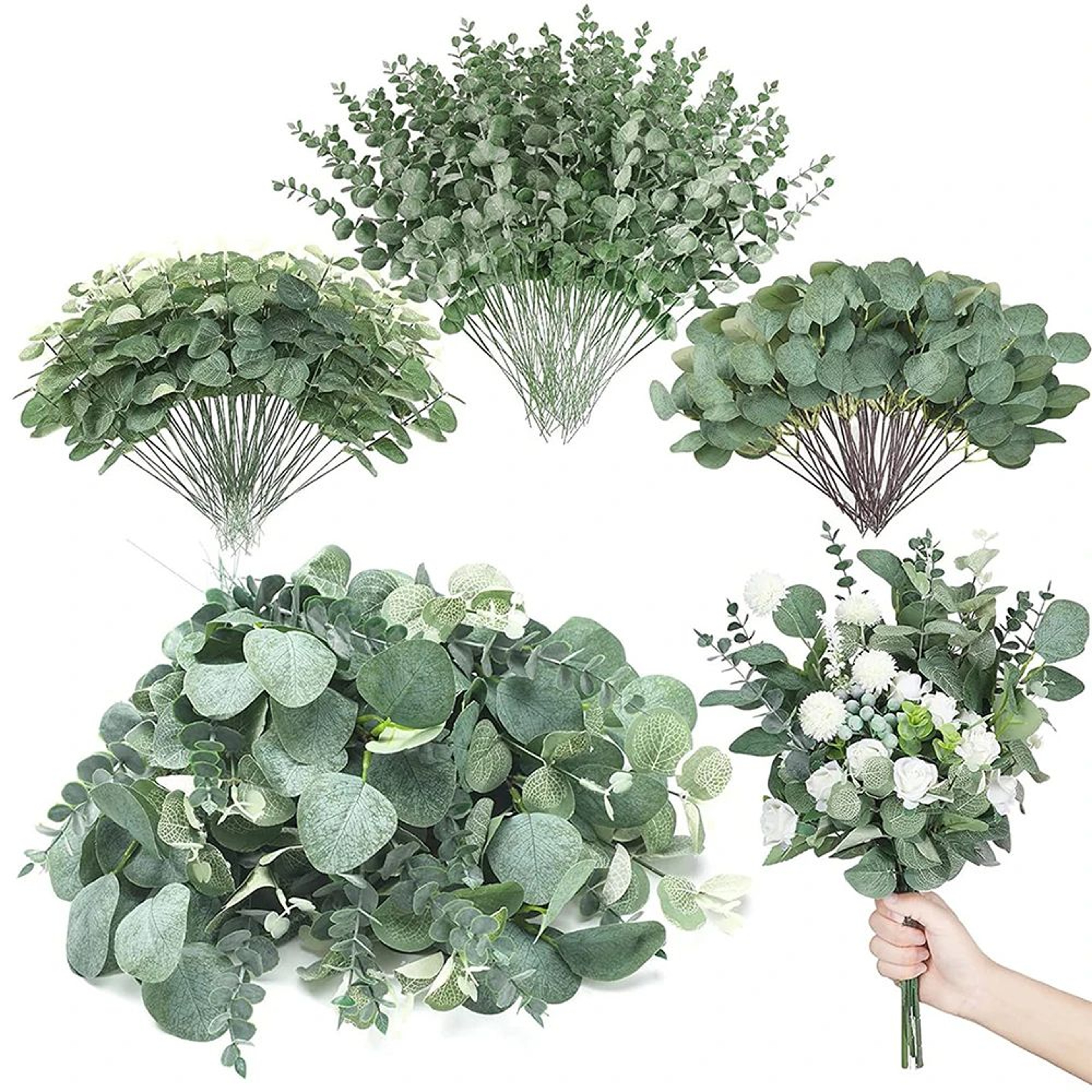 Artificial Eucalyptus Stems Realistic Greenery Decor For Home And Wedding Arrangements 0
