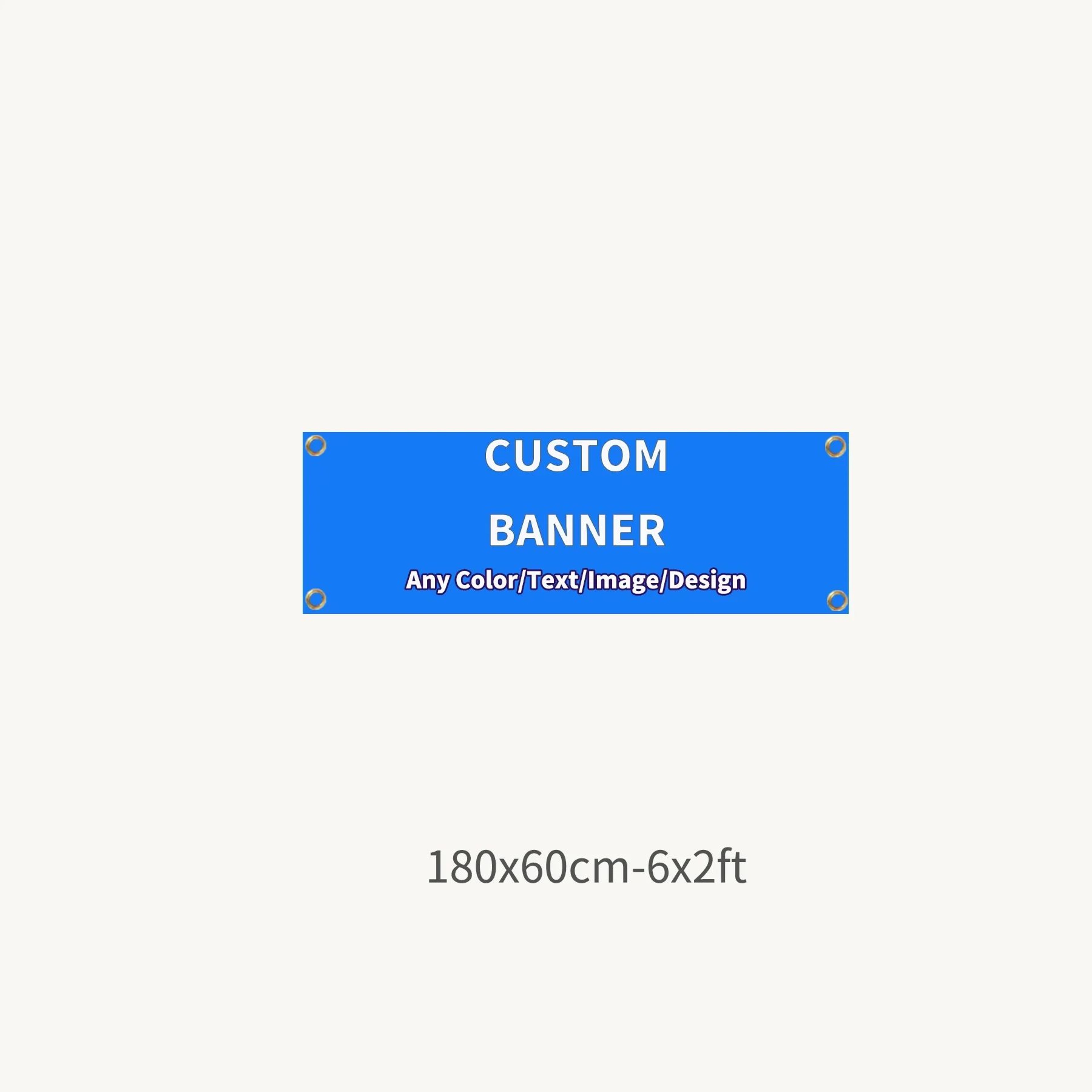 Custom Polyester Banner Personalized Outdoor And Indoor Display Sign With Grommets 9