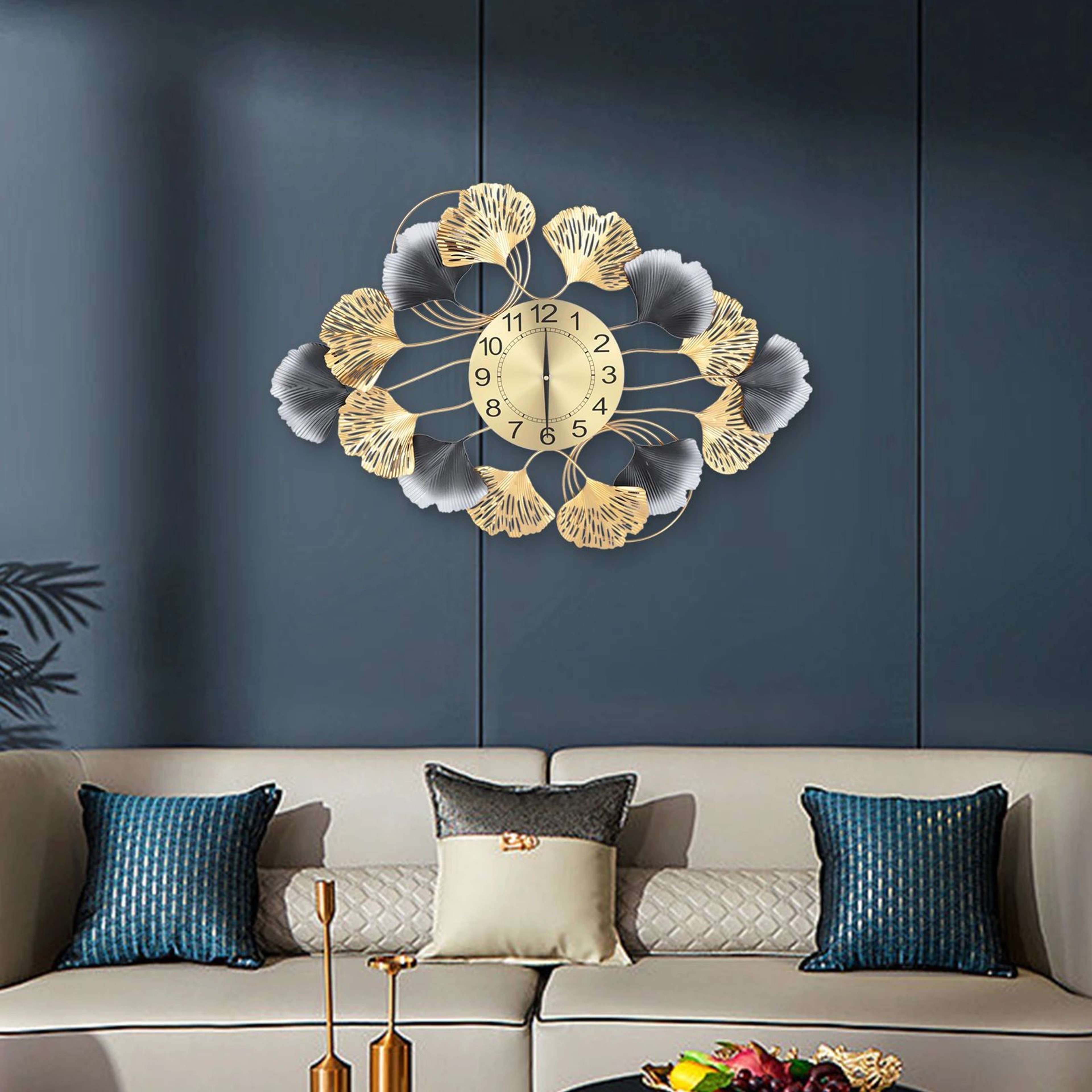 Luxury Gold Large Wall Clock Modern Decorative Wall Art For Living Room 3