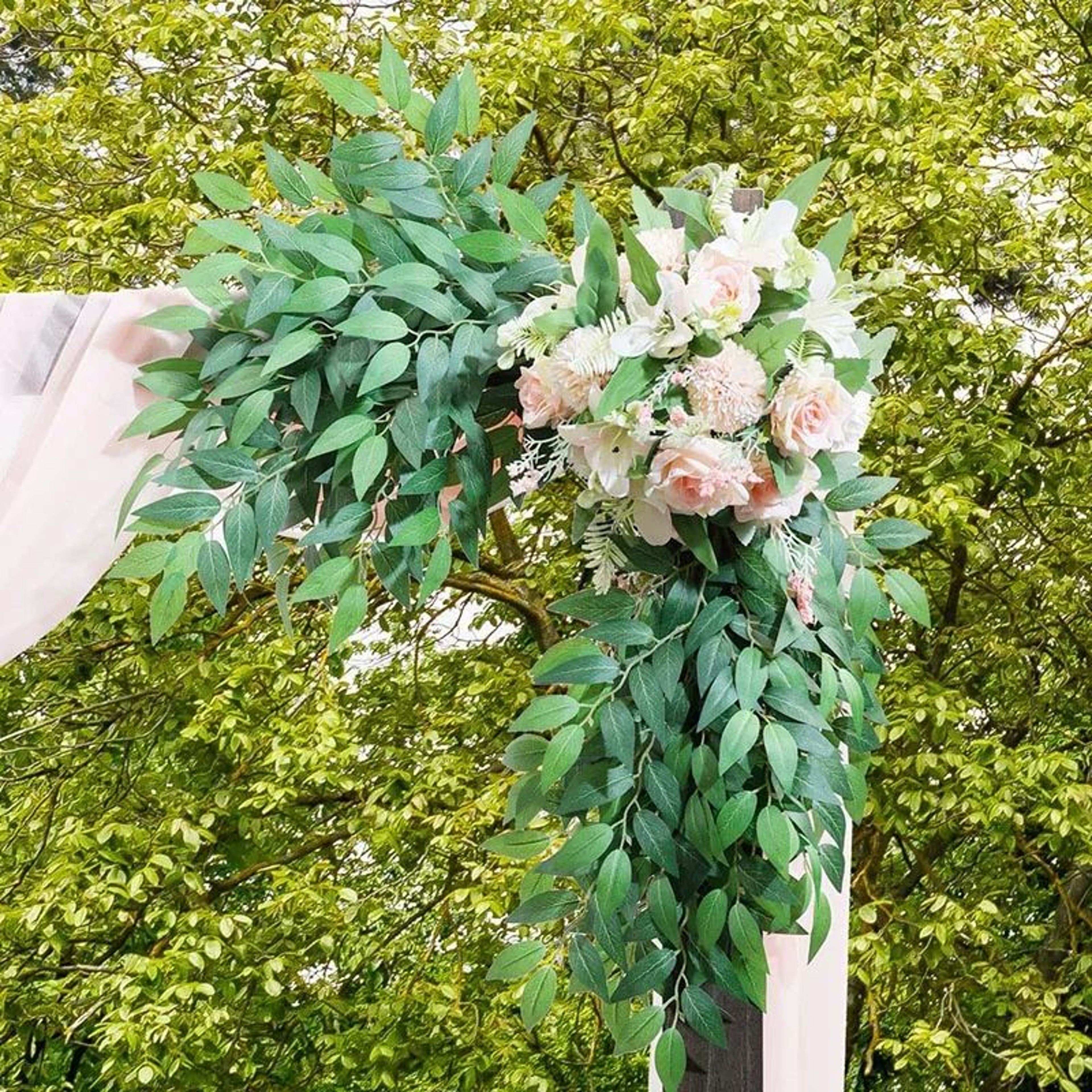 Artificial Ruscus Greenery Stems Set Faux Leaves For Wedding And Home Decor 3