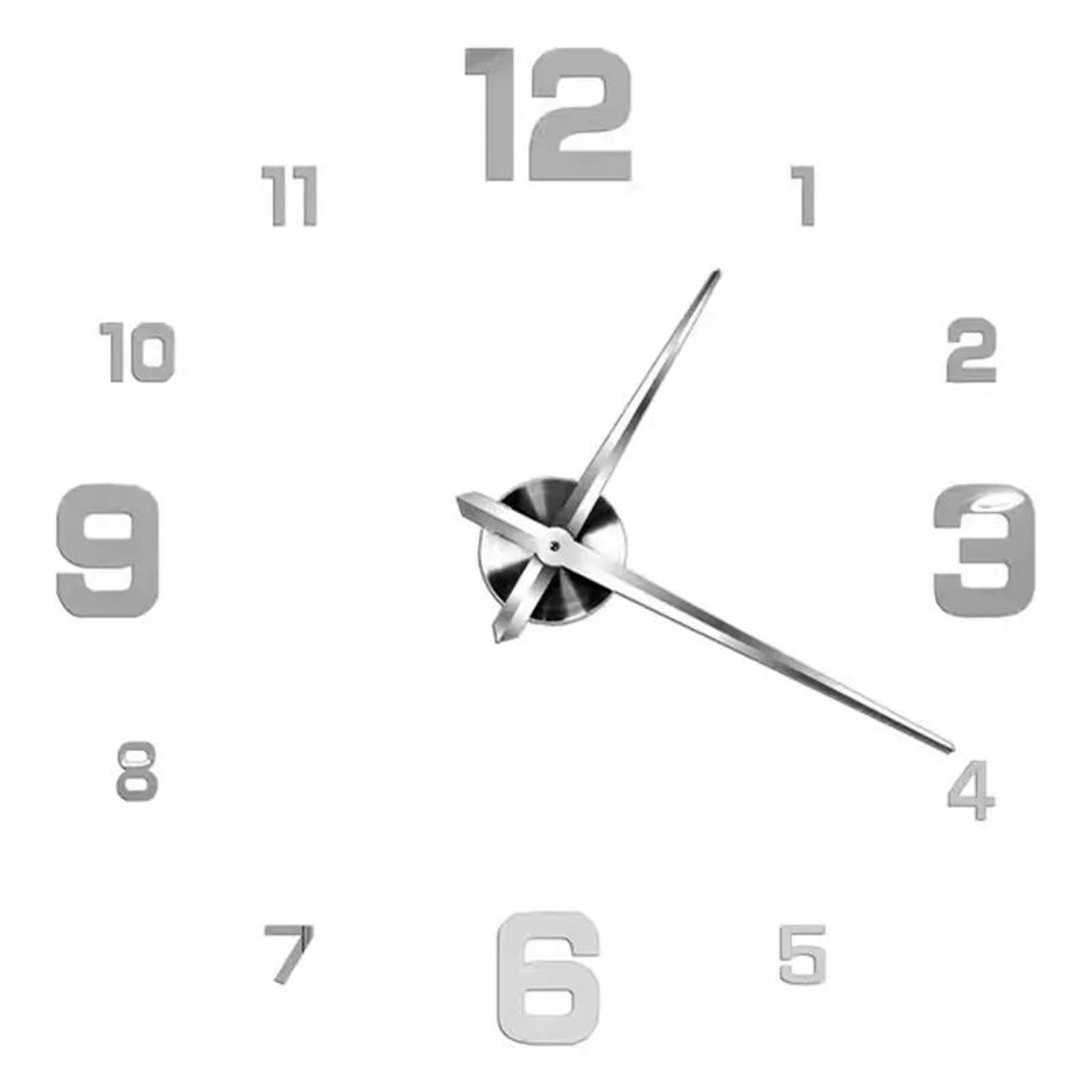 Modern DIY 3D Wall Clock With Acrylic Mirror Stickers For Living Room Decor 12