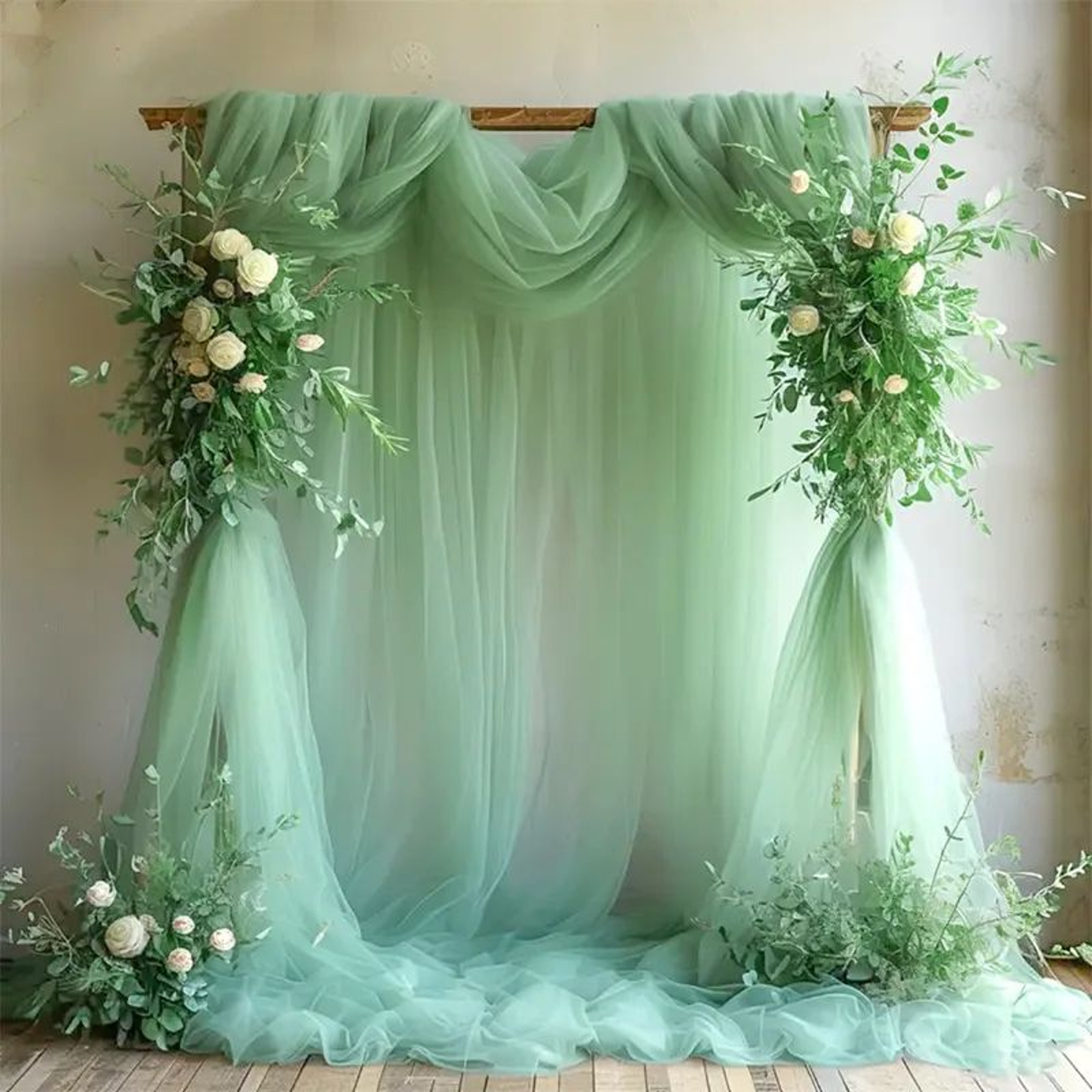 Sheer Gauze Table Runner Wedding Party Table Decor 11