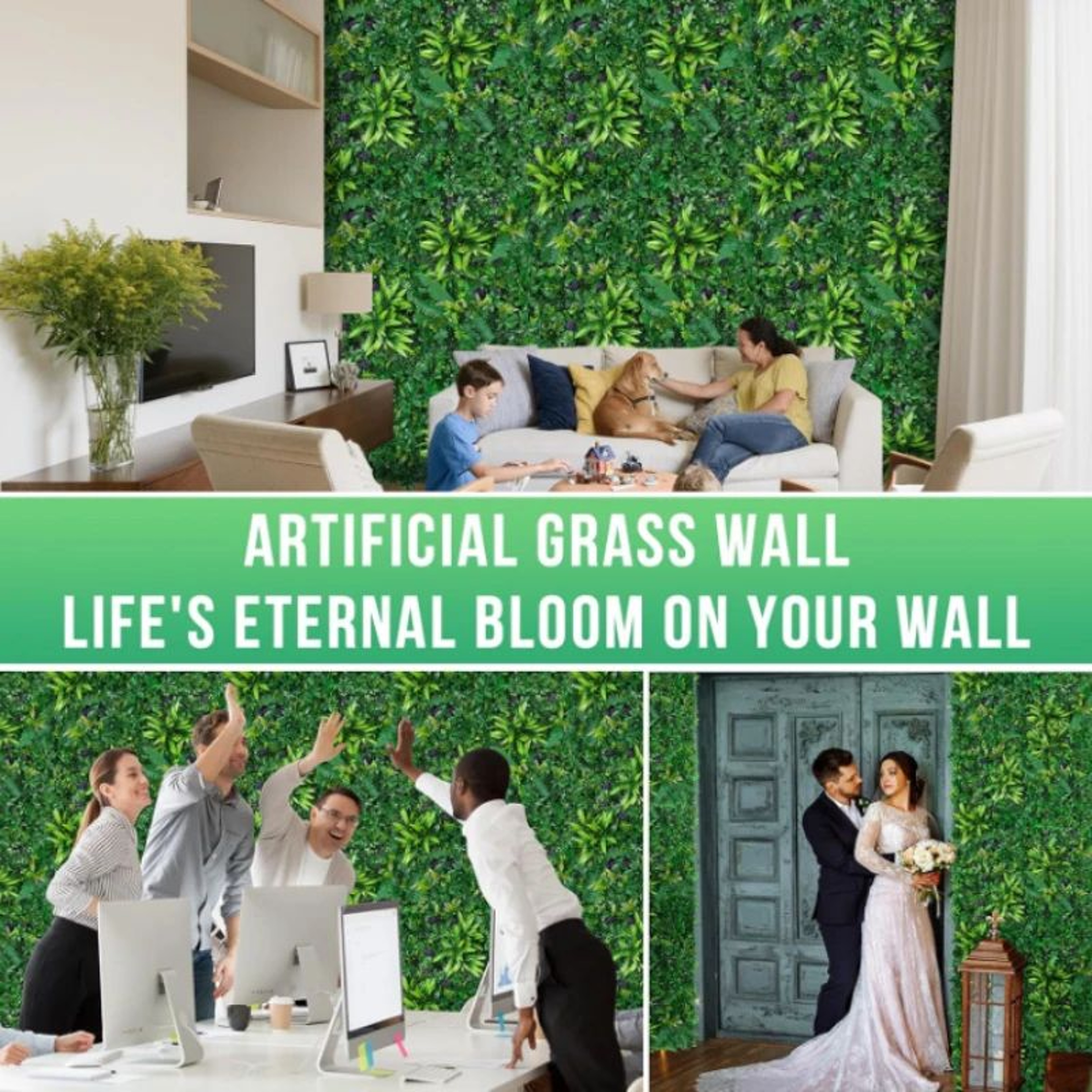 Artificial Boxwood Wall Panel Green Hedge For Indoor Outdoor Decor 5