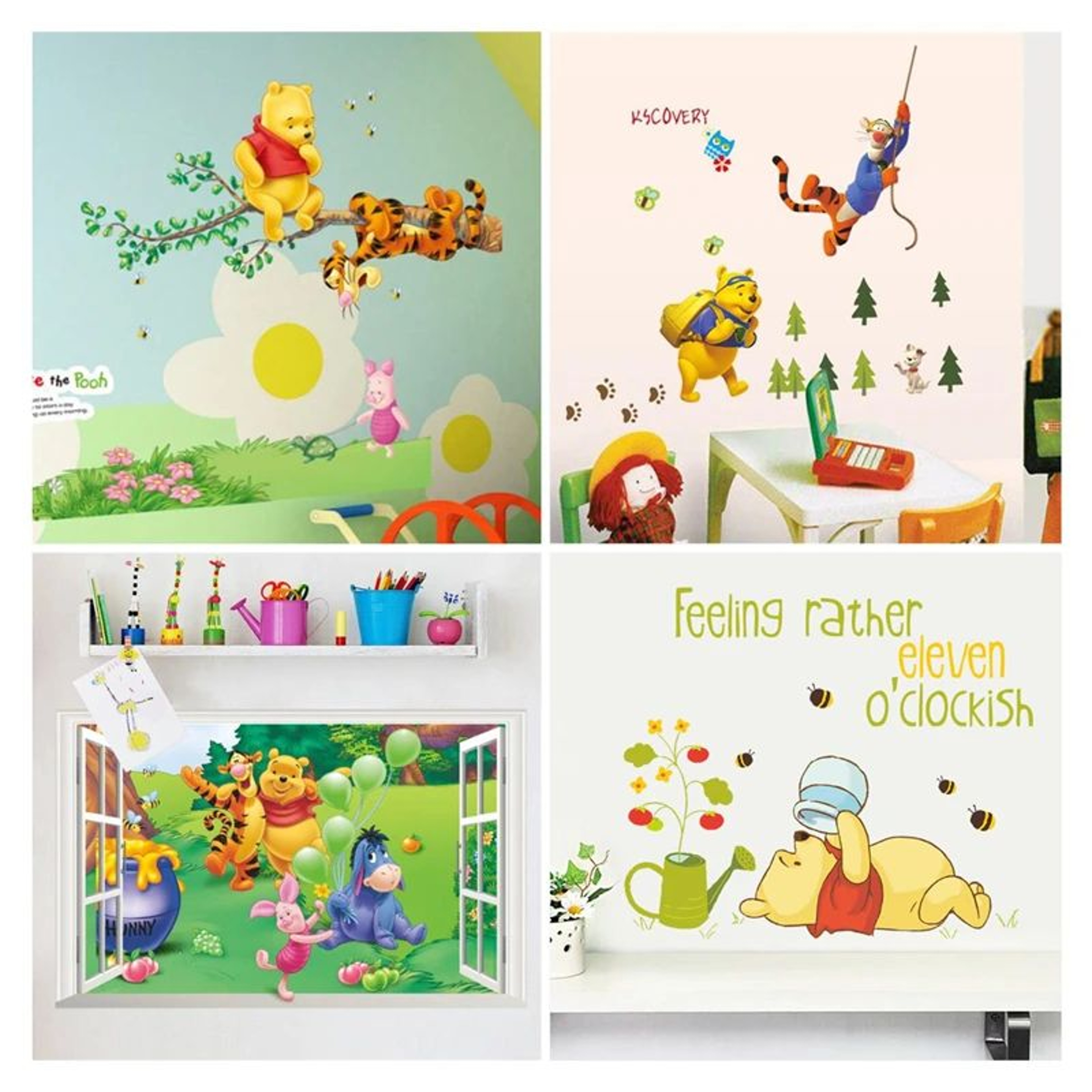 Cartoon Bear Wall Sticker For Kids Room Bedroom And Nursery Decor 2