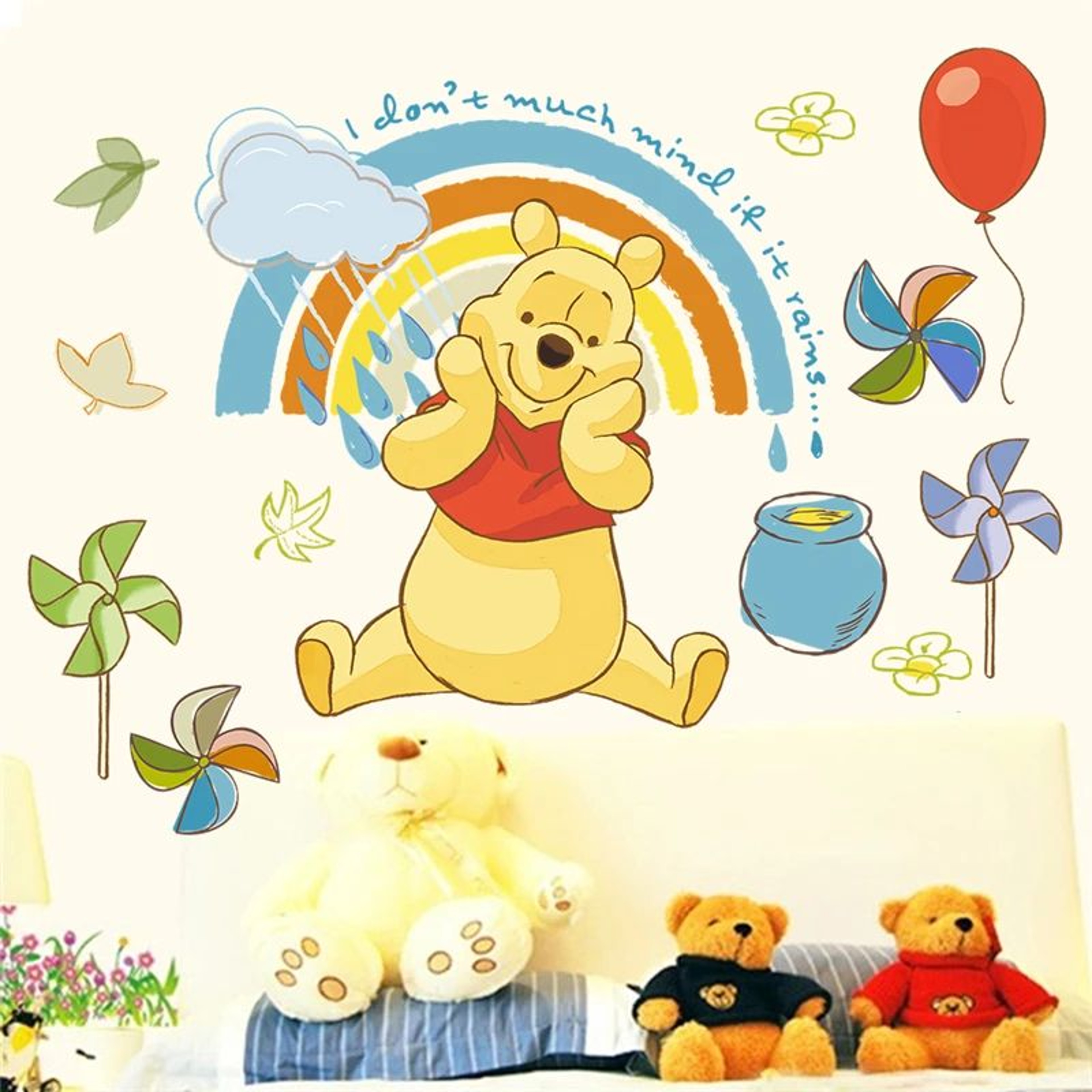 Cartoon Bear Wall Sticker For Kids Room Bedroom And Nursery Decor 12