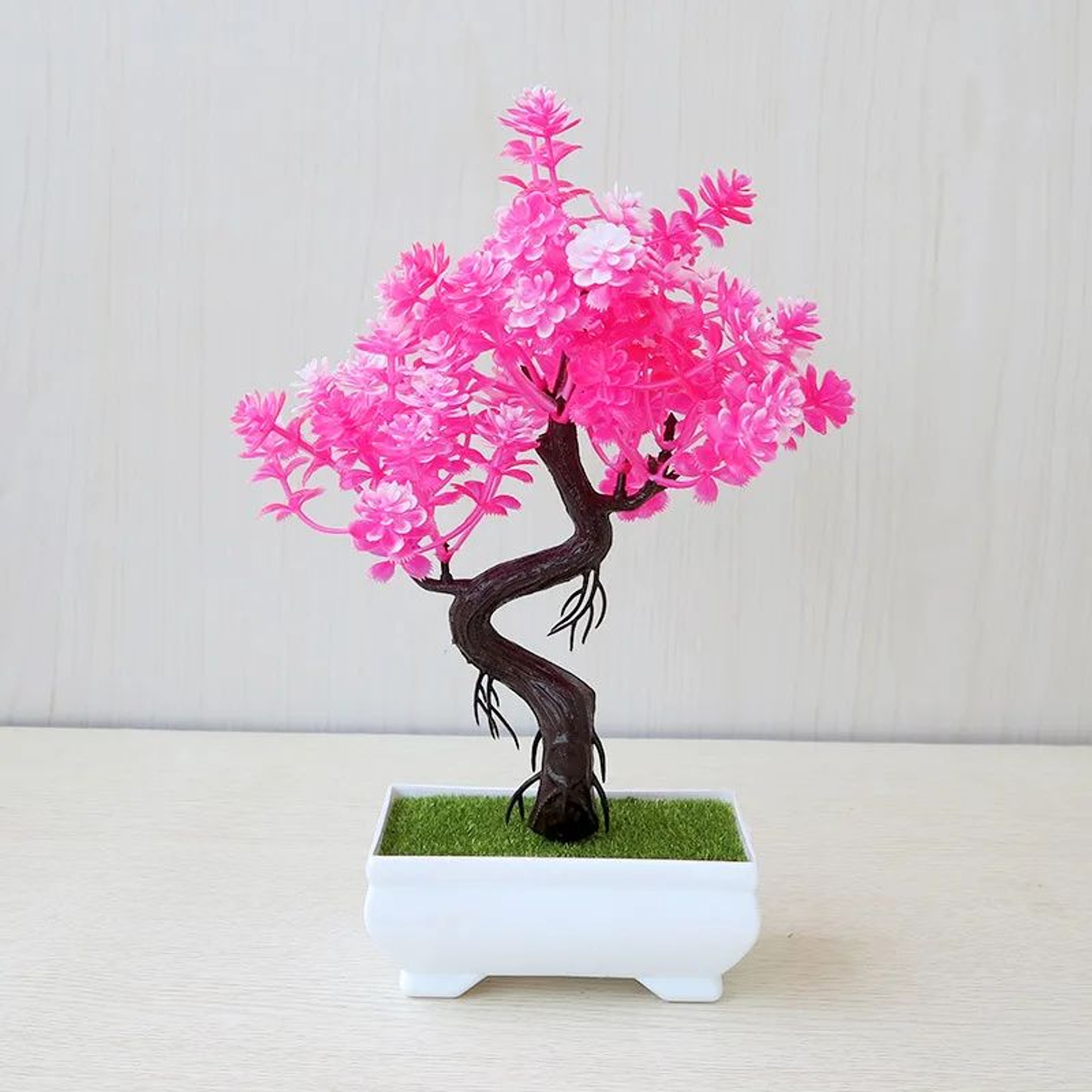 Mini Artificial Bonsai Tree Potted Plant For Desk And Home Decor 8