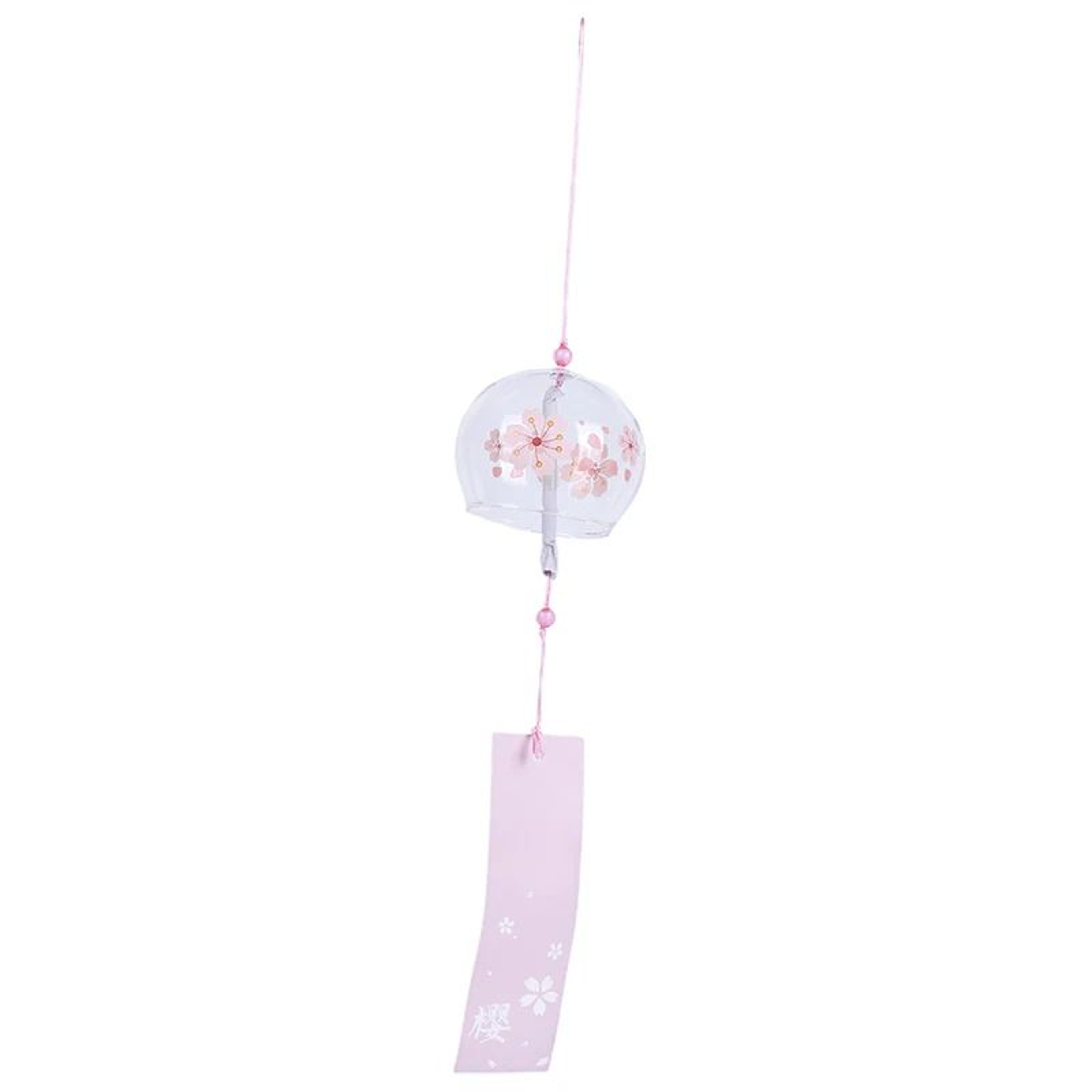 Japanese Sakura Glass Wind Chime Hanging Cherry Blossom Decor 9