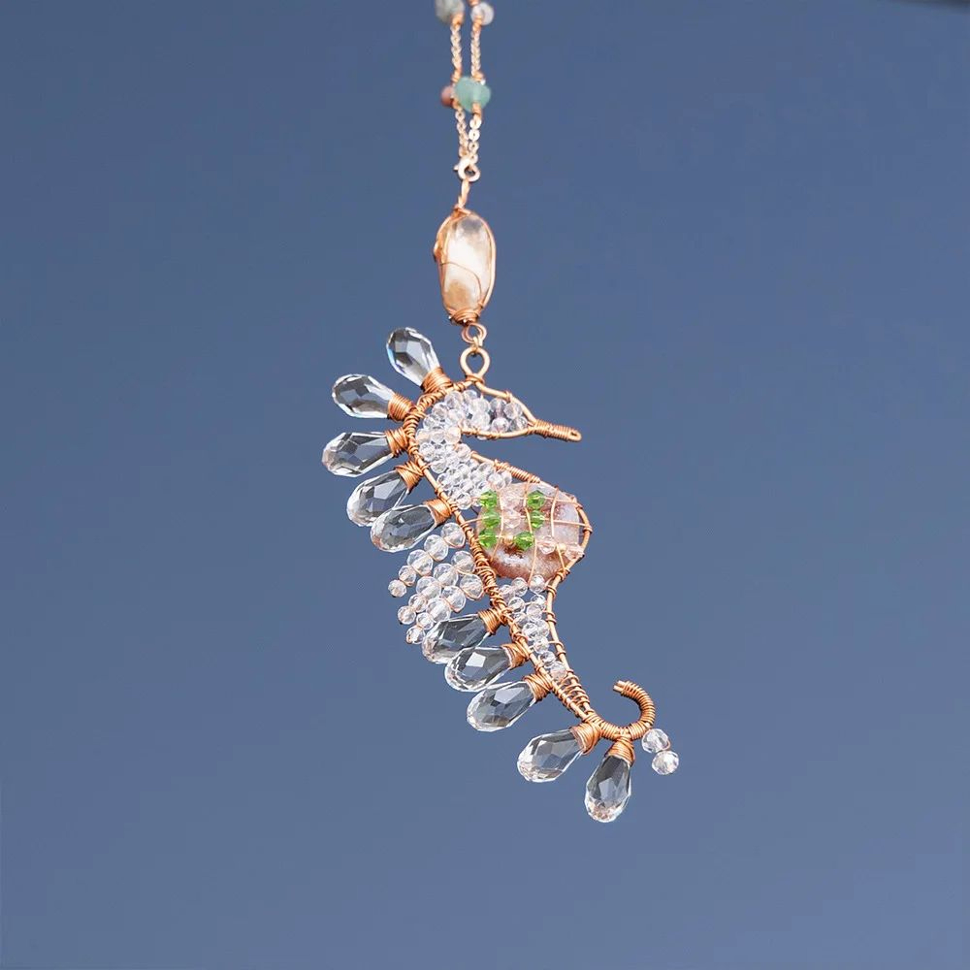 Crystal Sun Moon Suncatcher Prism Wind Chime Hanging Light Decor 3