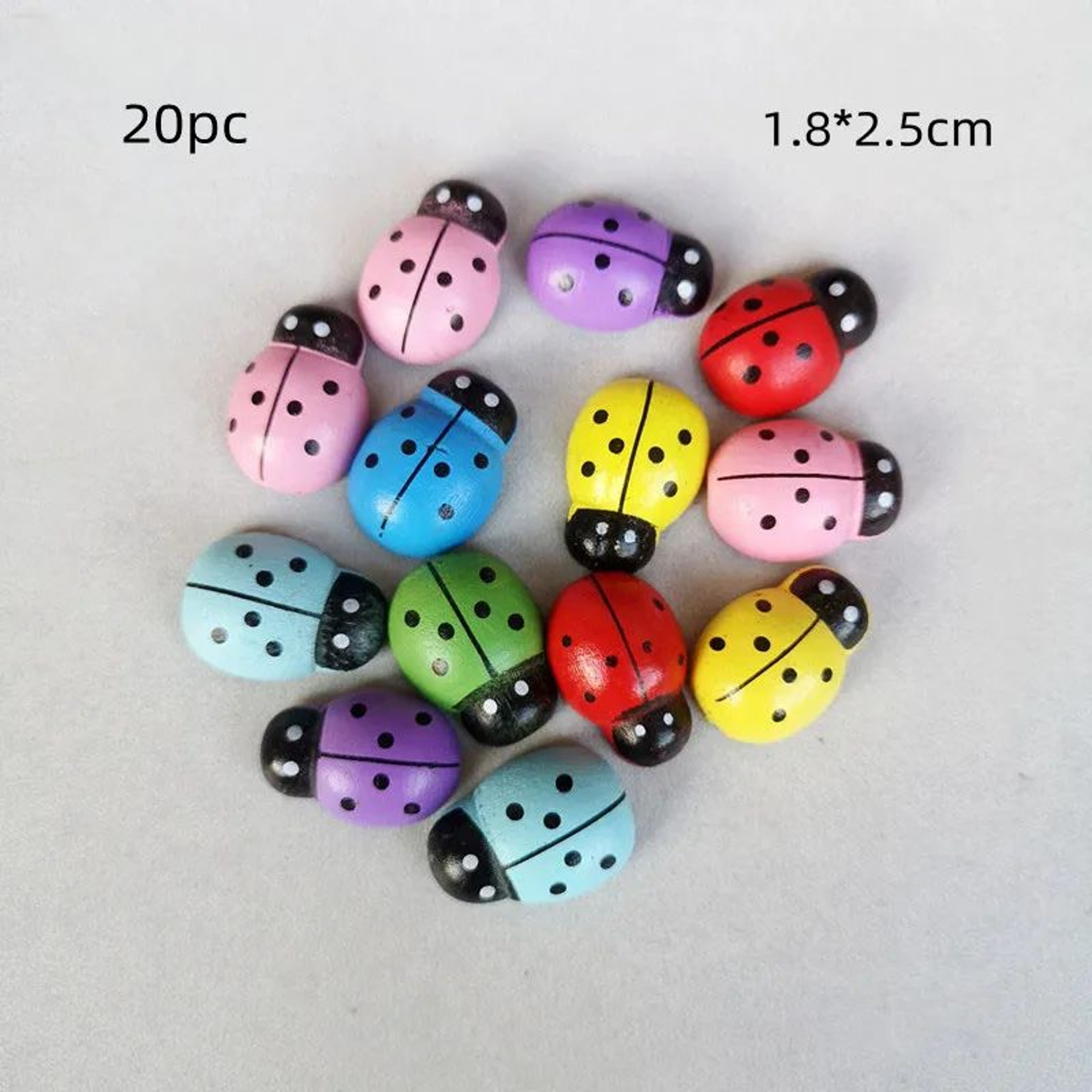 Wooden Ladybug Miniature Fairy Garden Decor DIY Craft Ornament 9