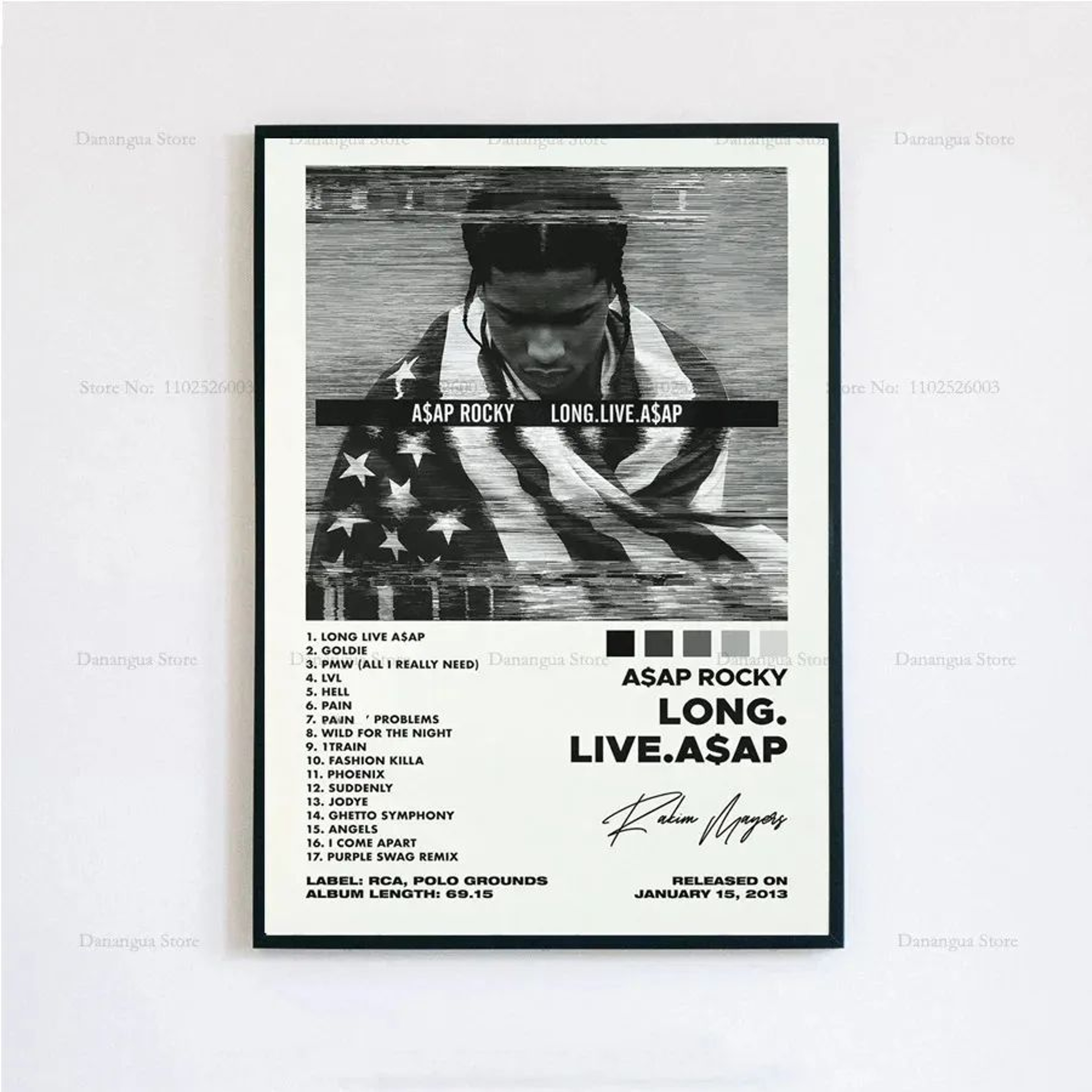 ASAP Rocky Album Cover Poster Canvas Wall Art For Room Decor 8