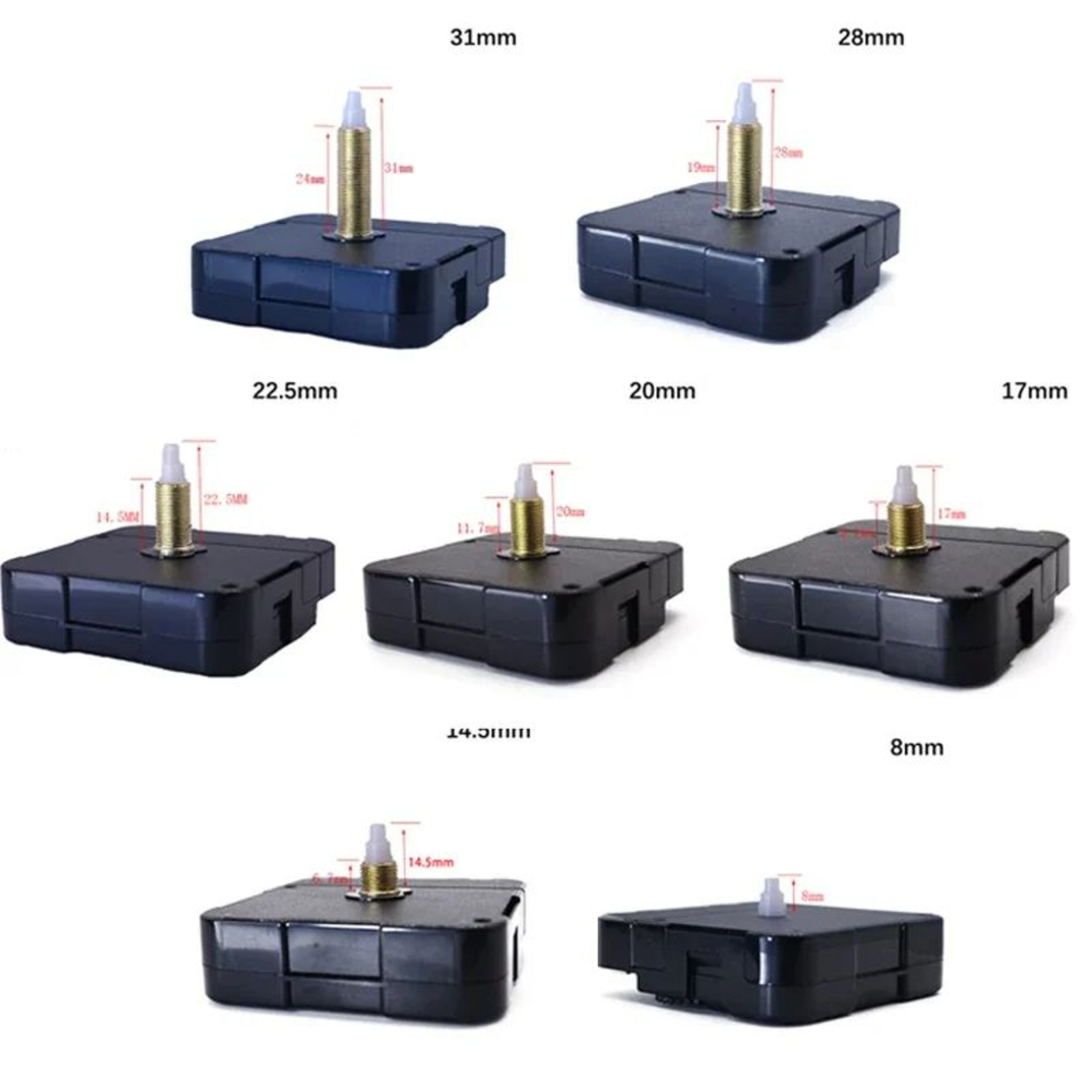 Silent Quartz Wall Clock Mechanism DIY Replacement Kit Long Shaft Movement 4