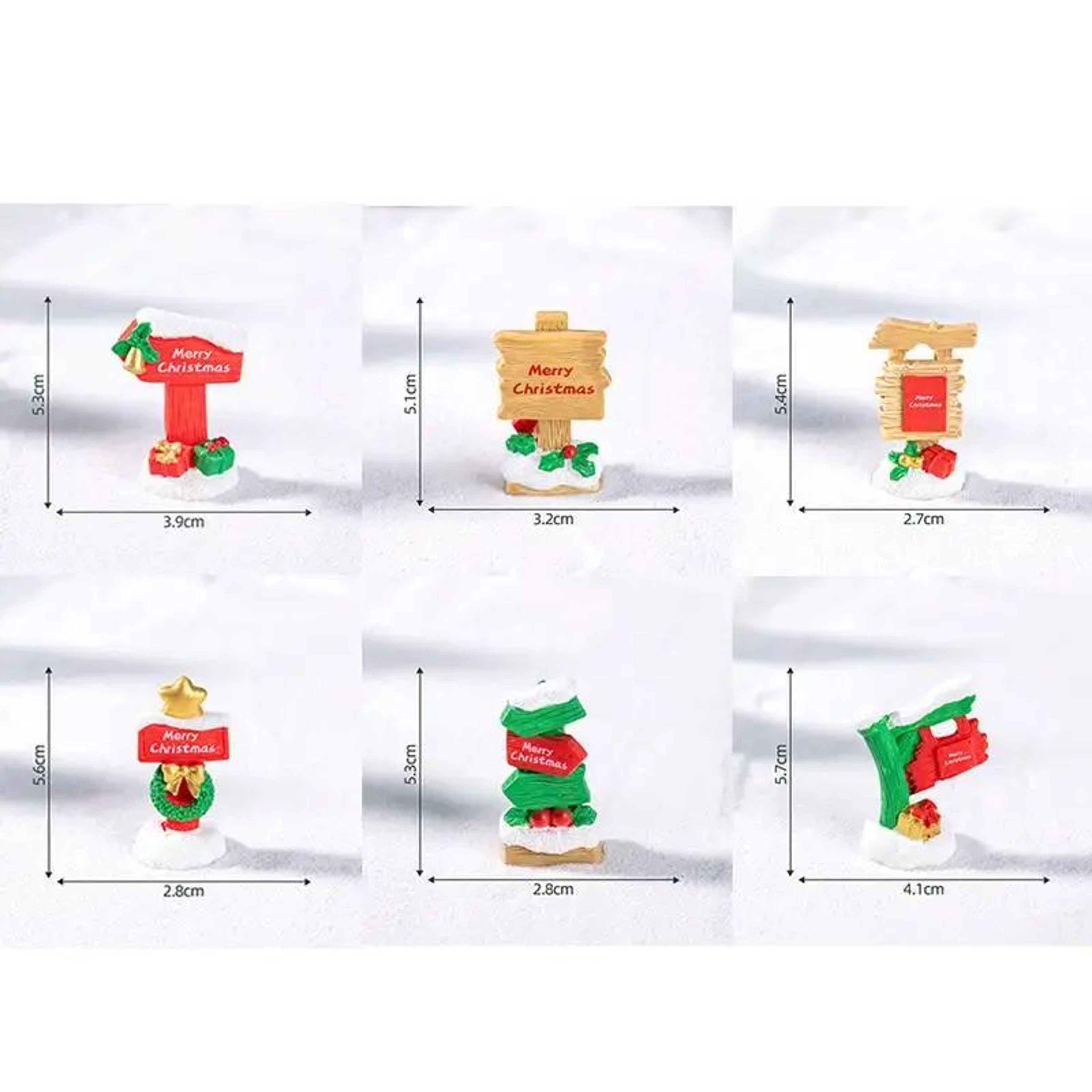 Mini Resin Road Sign Fairy Garden Decor Set 1