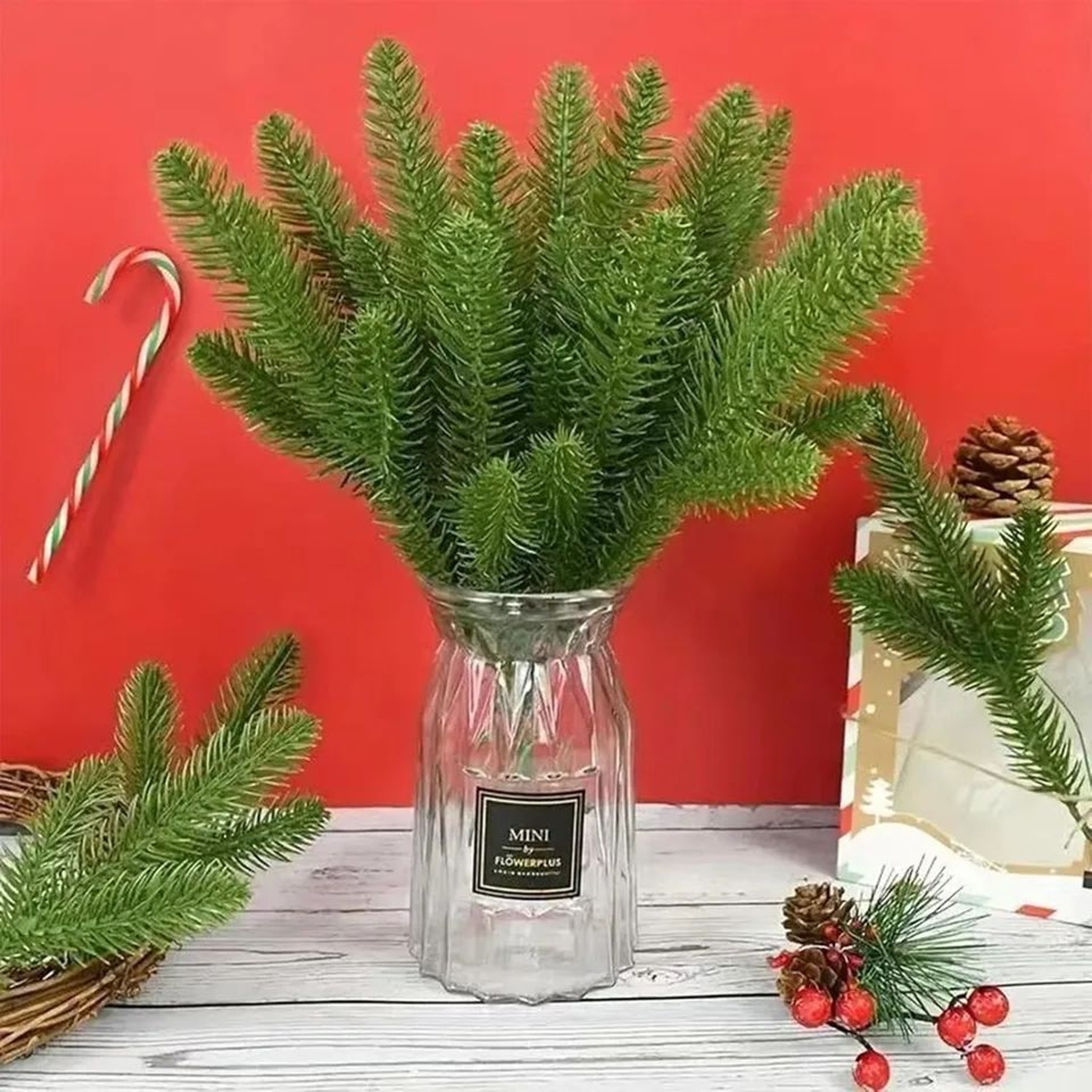 Artificial Pine Branches Christmas Greenery Decor Set 1