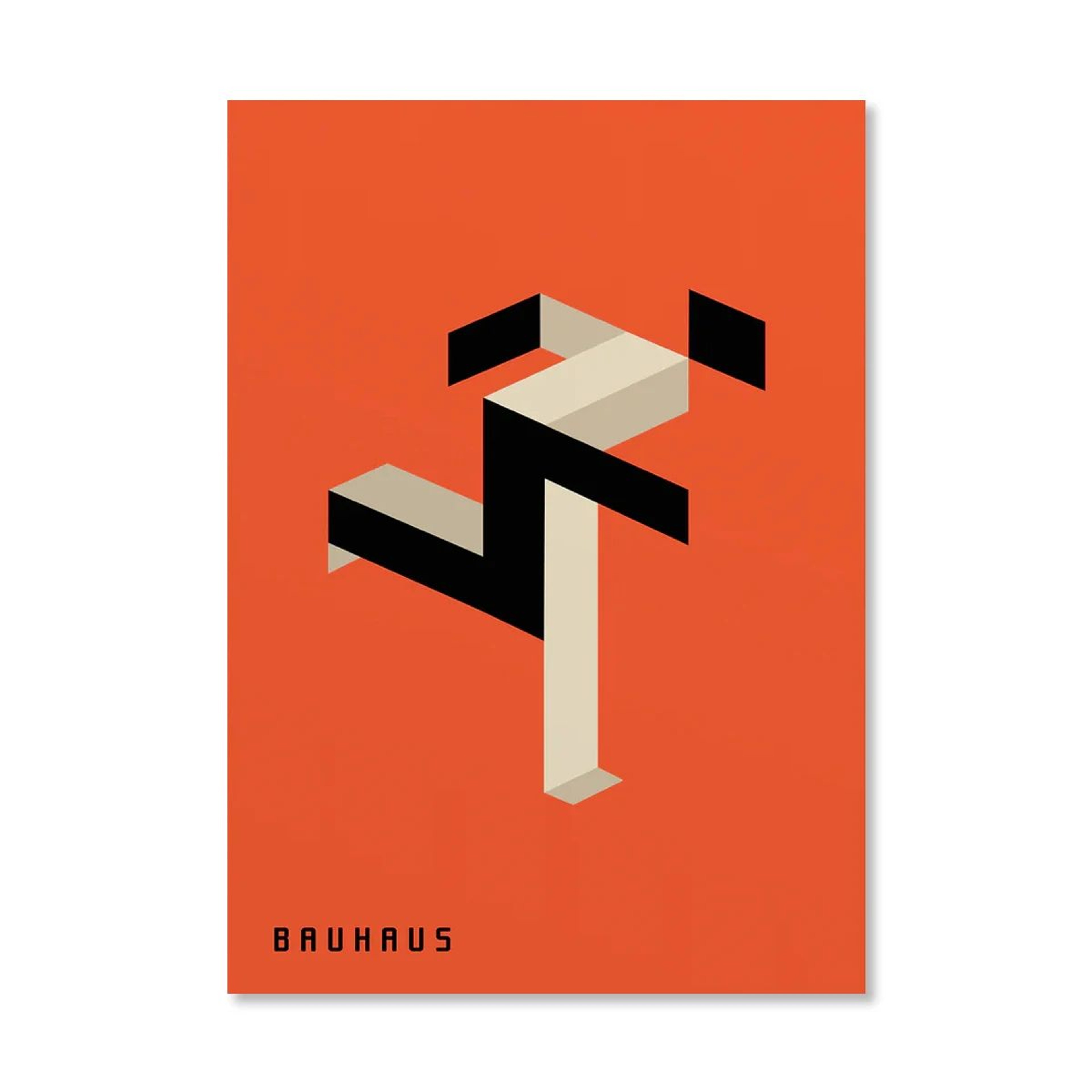 Abstract Bauhaus Orange Geometric Wall Art Canvas Prints 23