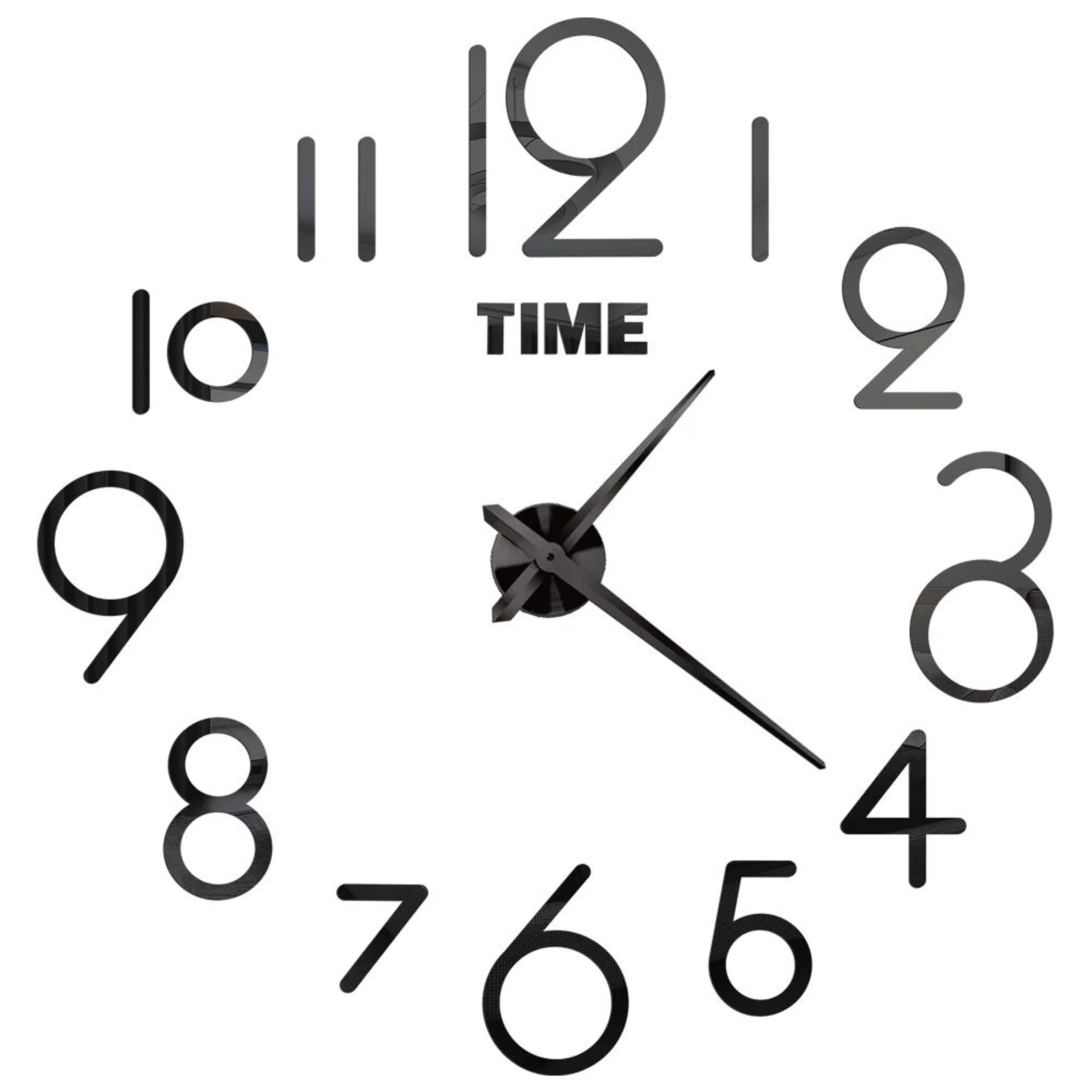 Modern DIY 3D Wall Clock Large Acrylic Mirror Stickers For Home Decor 23