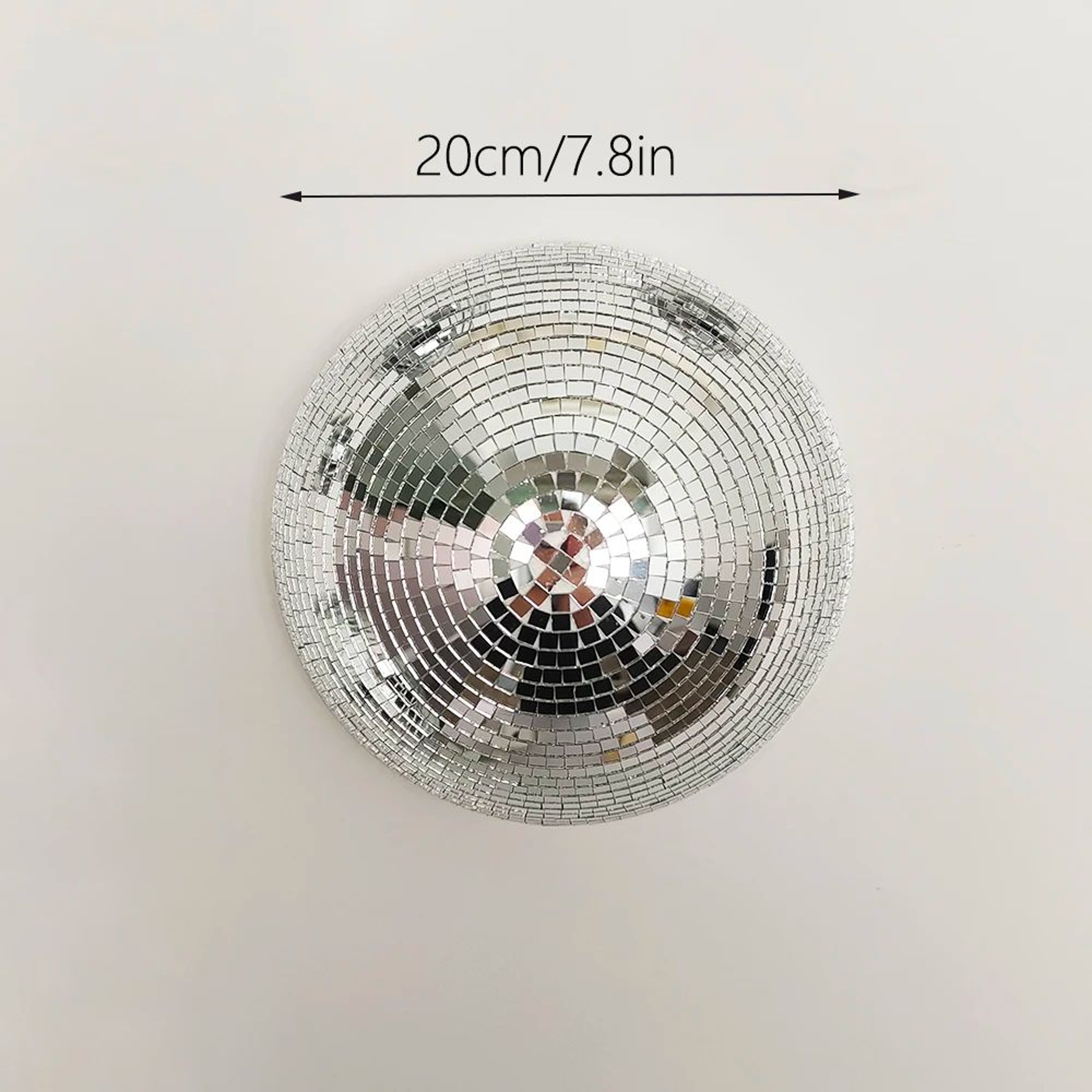 Half Disco Ball Wall Mirror Decor Metallic Reflective Art For Modern Interiors 6