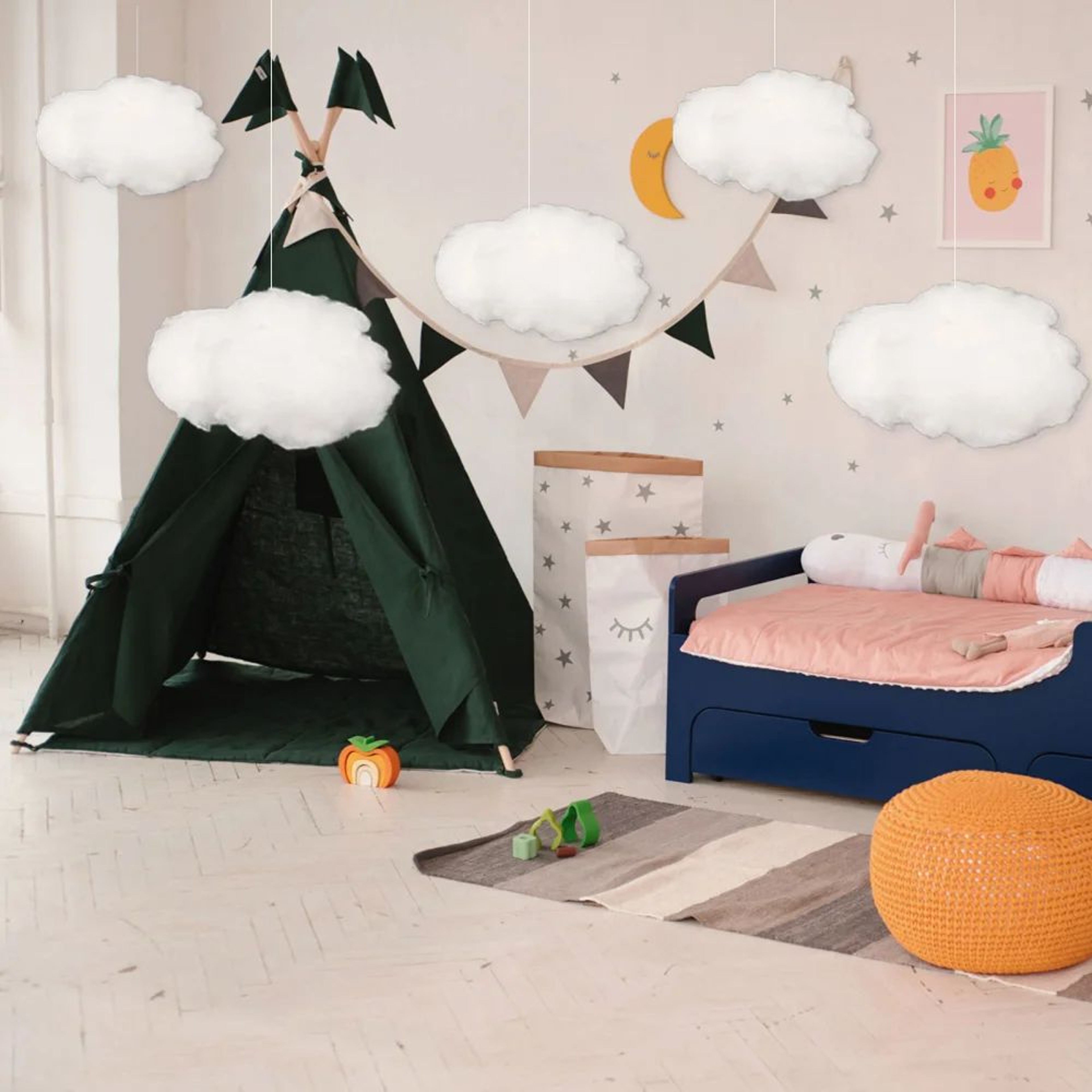 Dreamy Floating Cloud Ceiling Decor Set 3D Artificial Cloud Room Decoration 3