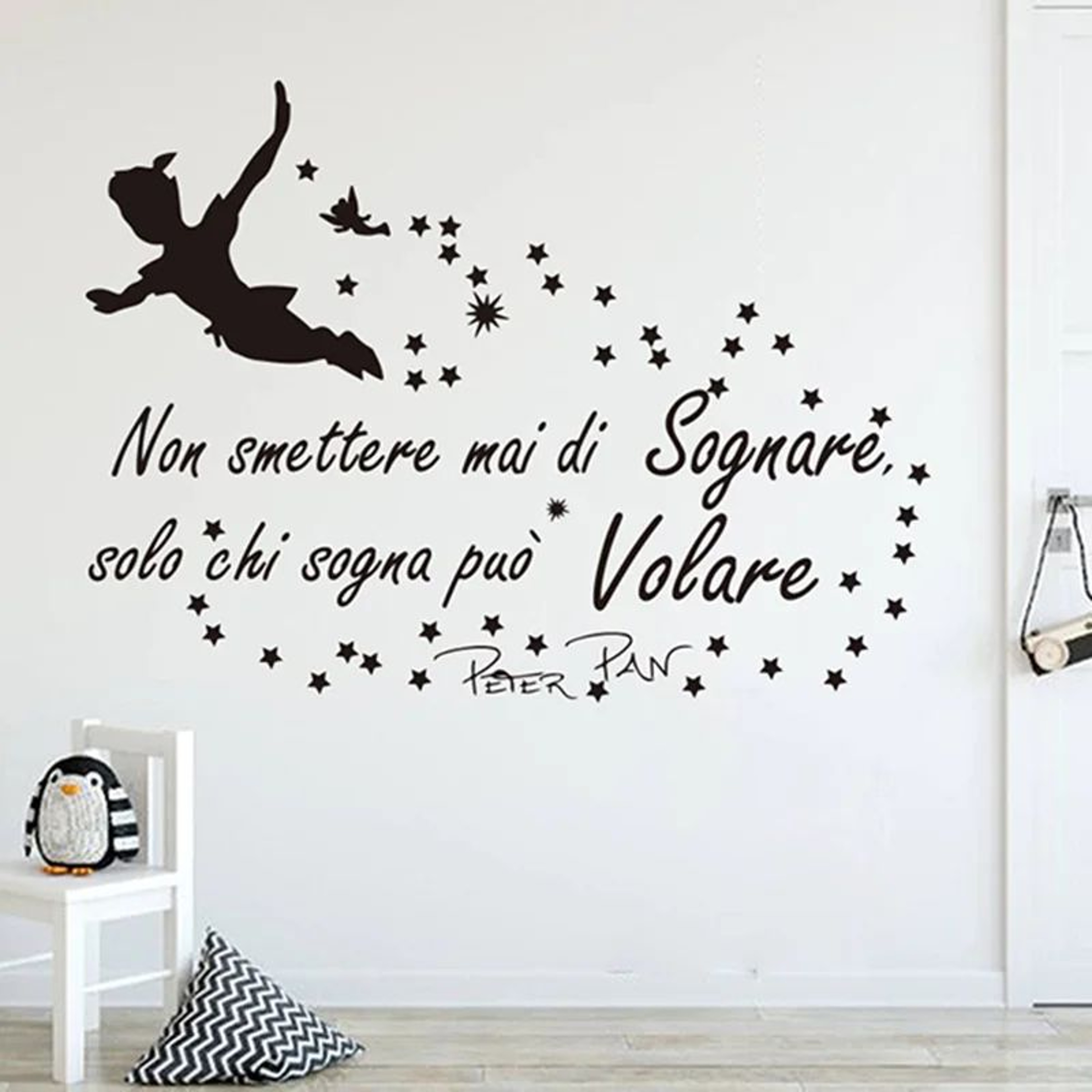 Peter Pan Quote Wall Decal Kids Nursery Inspirational Wall Sticker 0