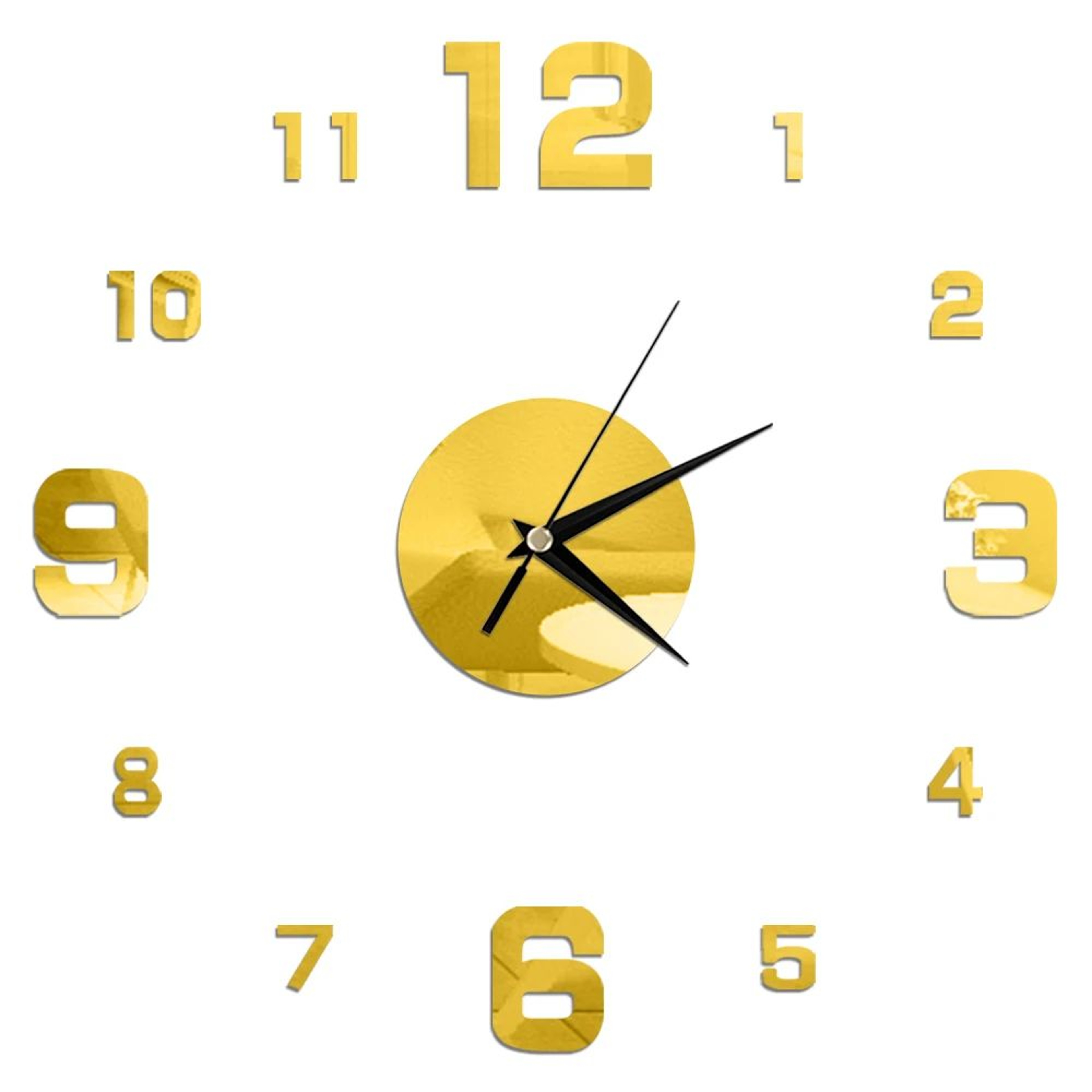Modern DIY Mirror Wall Clock Frameless Decorative Wall Clock Sticker 11