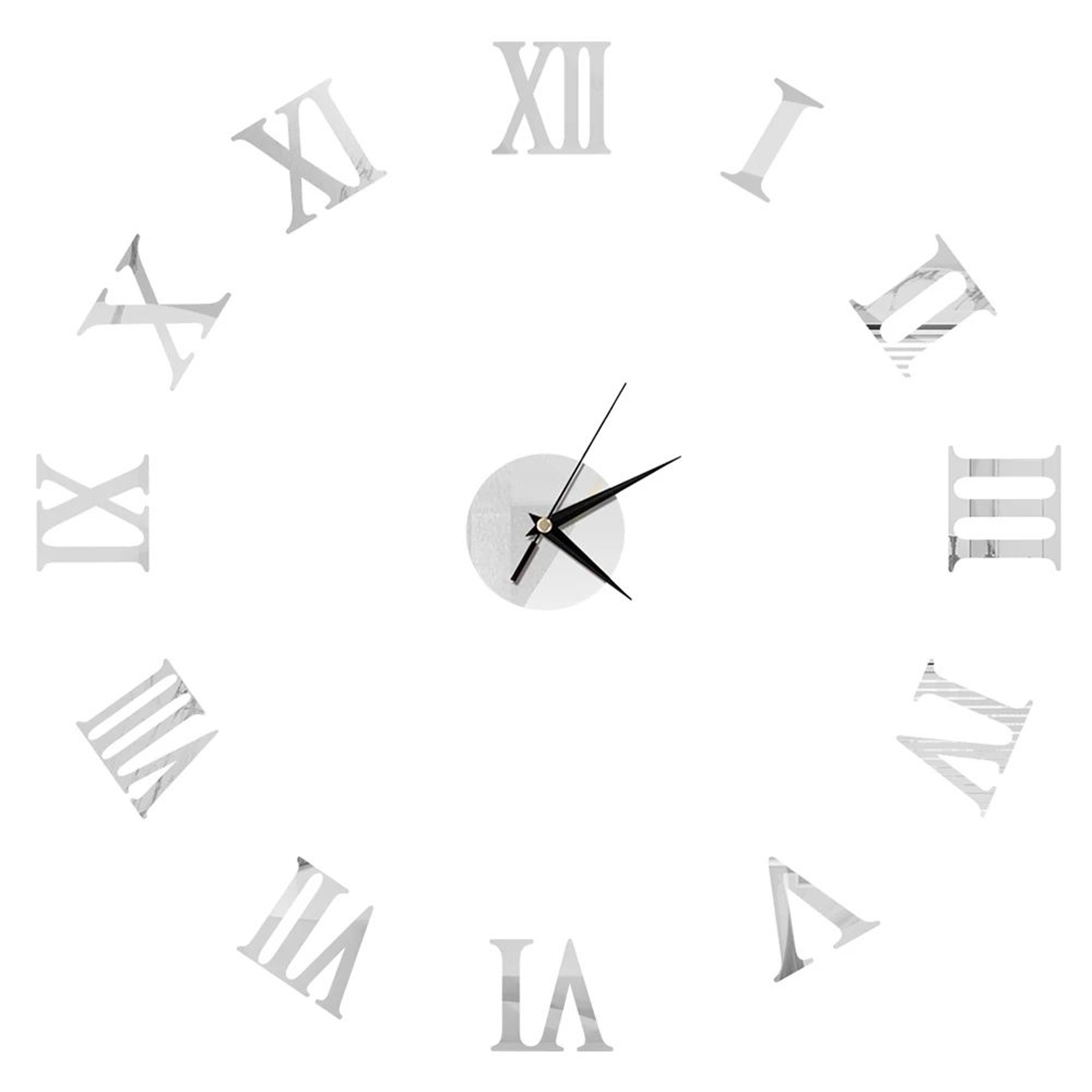 Modern DIY Mirror Wall Clock Frameless Decorative Wall Clock Sticker 28