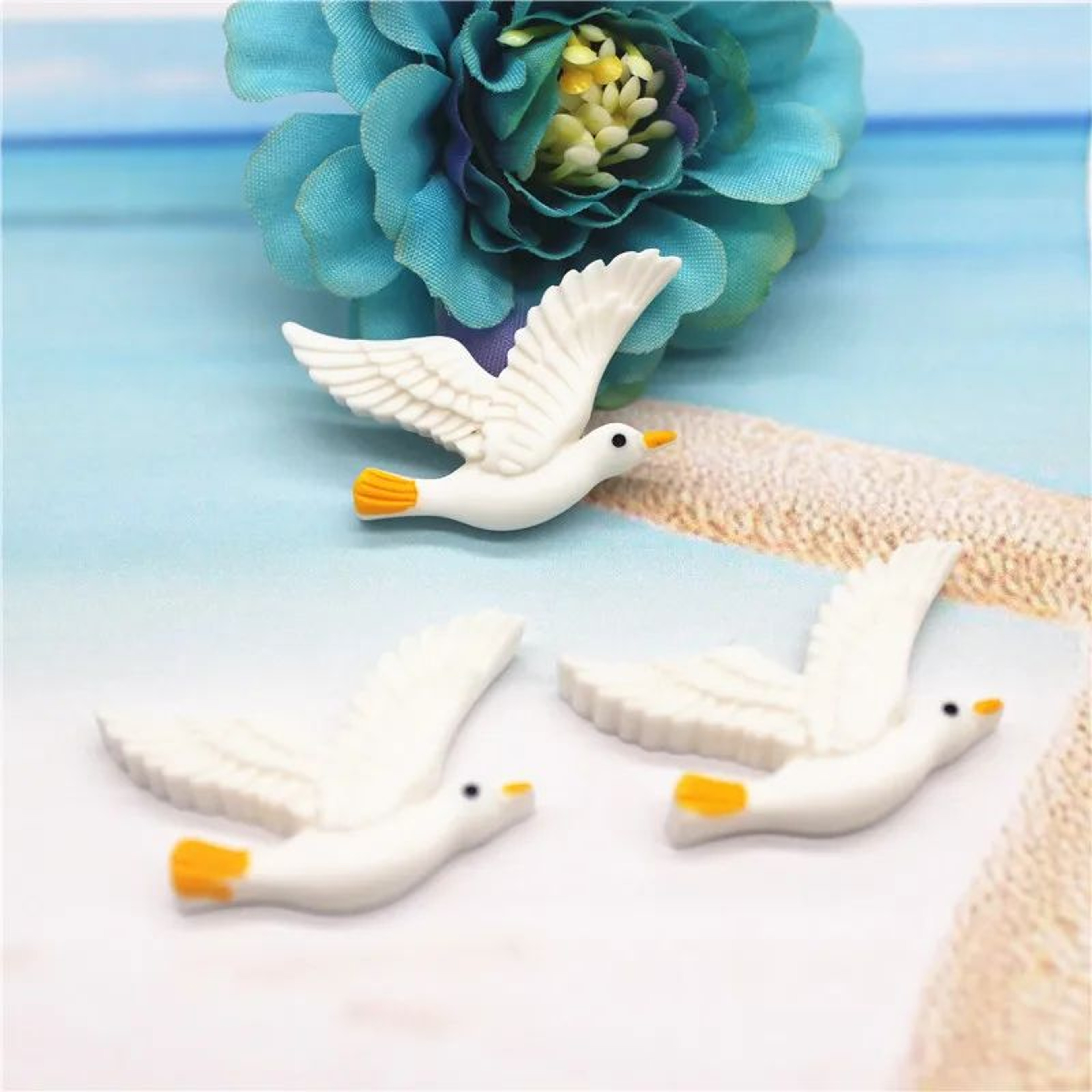 Mini Beach Theme Resin Craft Set Coastal DIY Decor Pieces 29