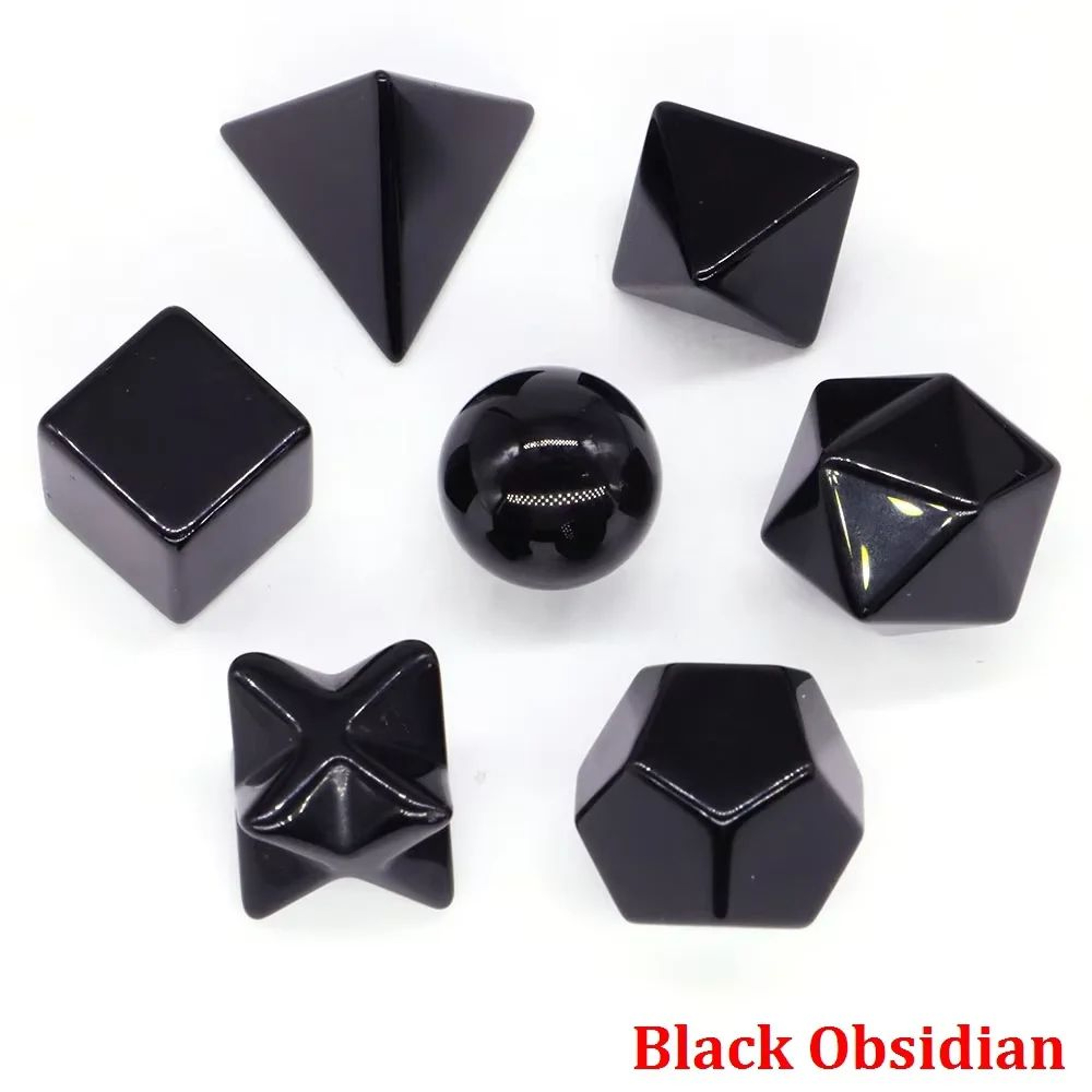 Sacred Geometry Crystal Set Platonic Solid Healing Stones For Chakra Balance And Energy Alignment 14