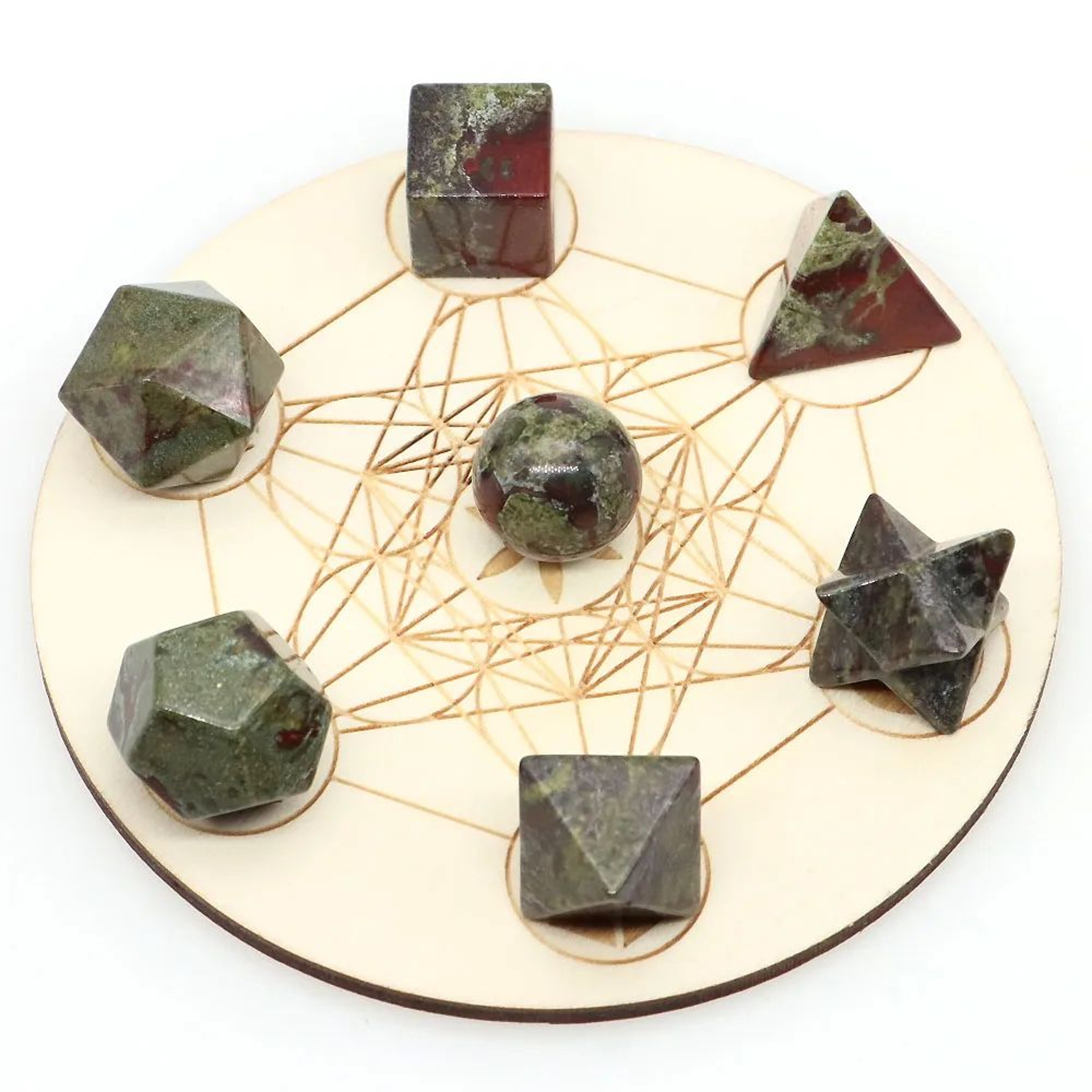 Sacred Geometry Crystal Set Platonic Solid Healing Stones For Chakra Balance And Energy Alignment 24