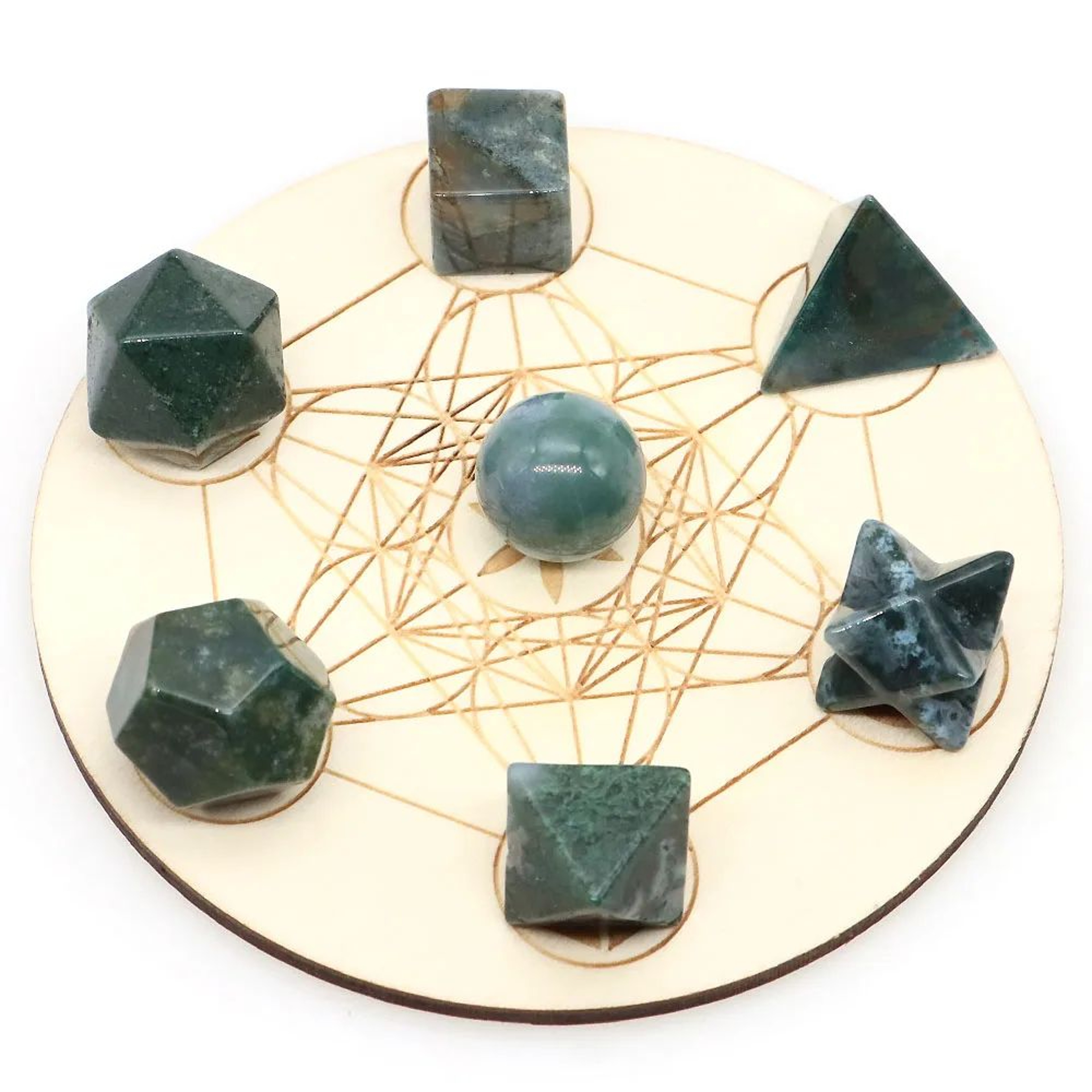 Sacred Geometry Crystal Set Platonic Solid Healing Stones For Chakra Balance And Energy Alignment 27