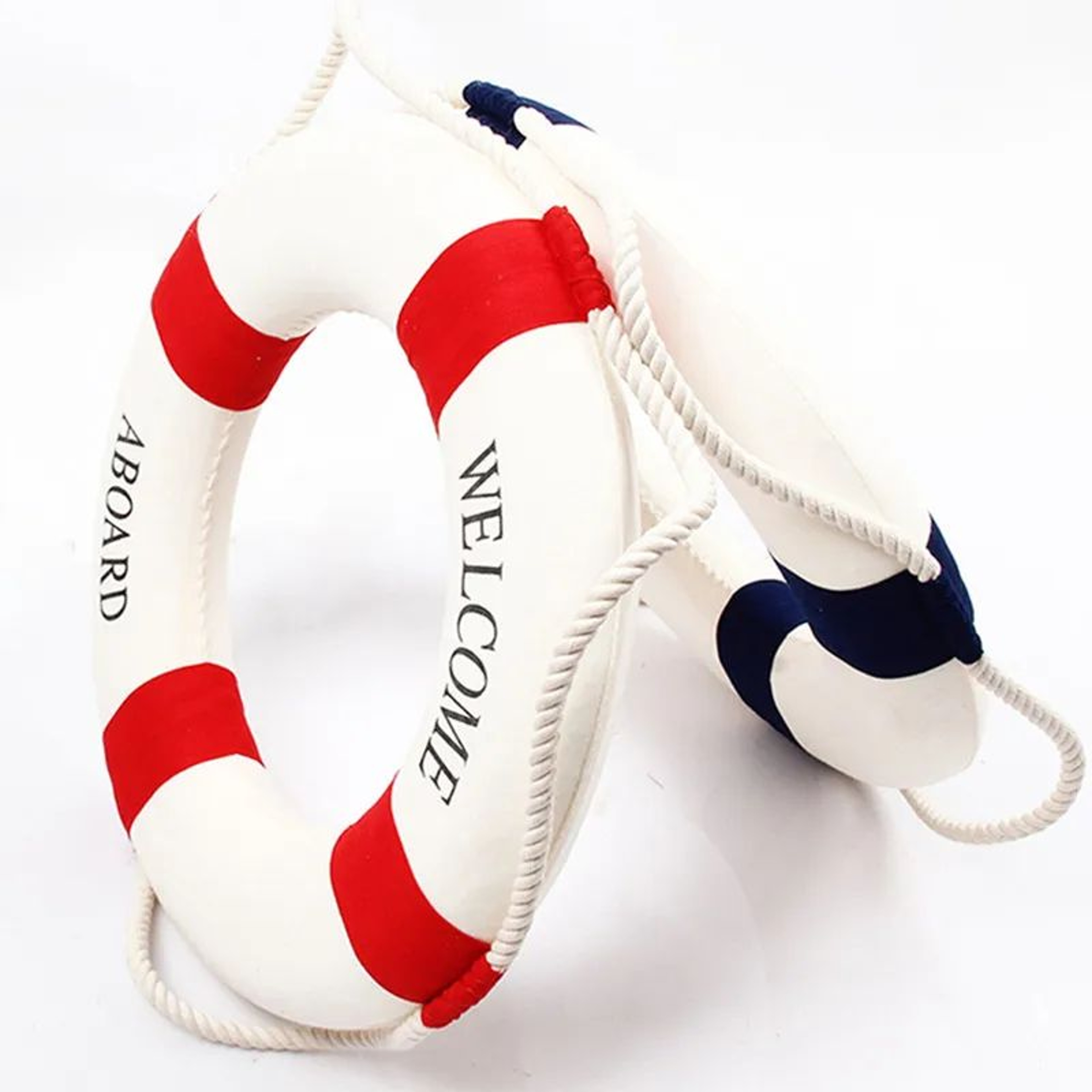 Nautical Life Buoy Wall Decor Beach Style Welcome Hanging 1