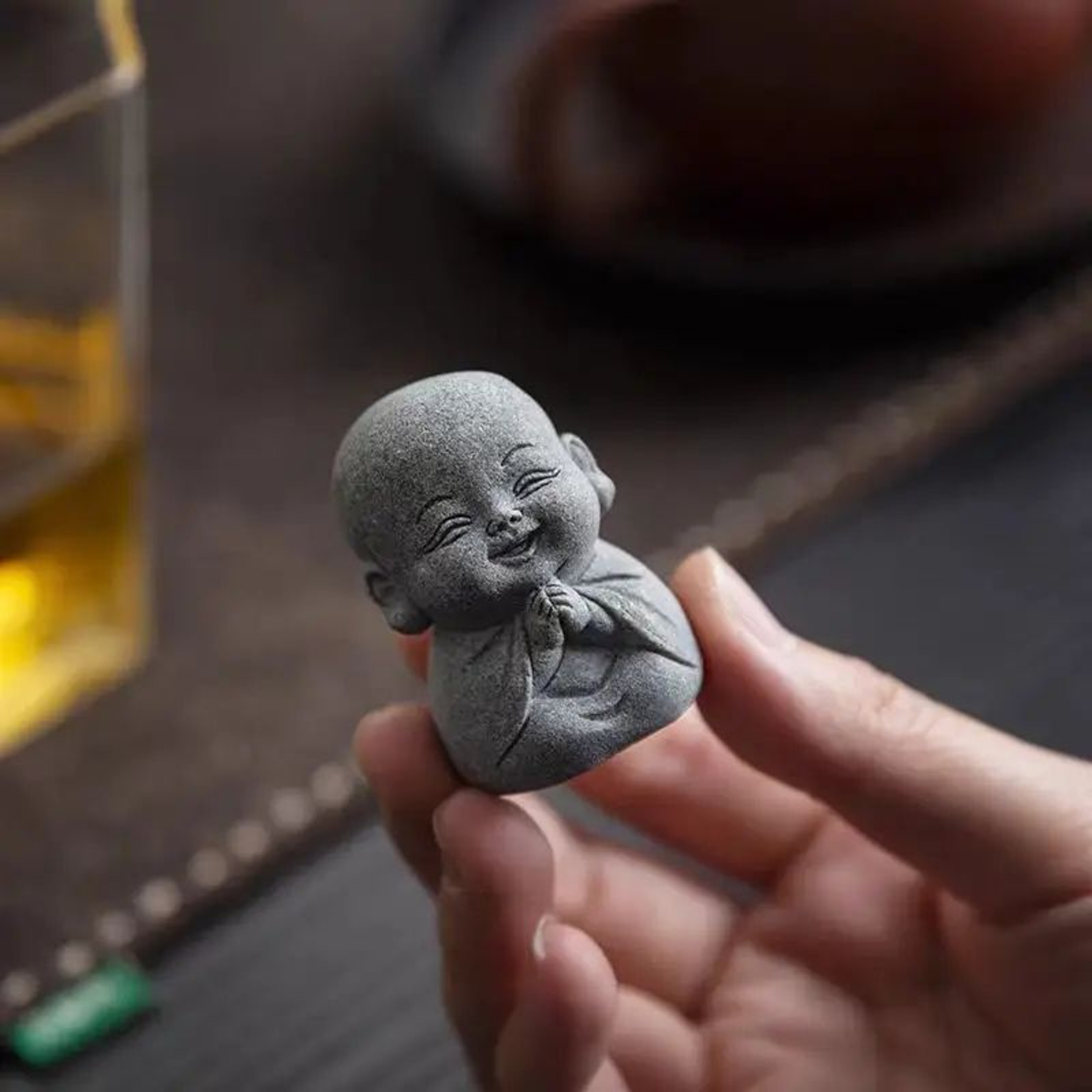 Zen Monk Statue Set Meditation Decor Mini Buddha Figurines 5