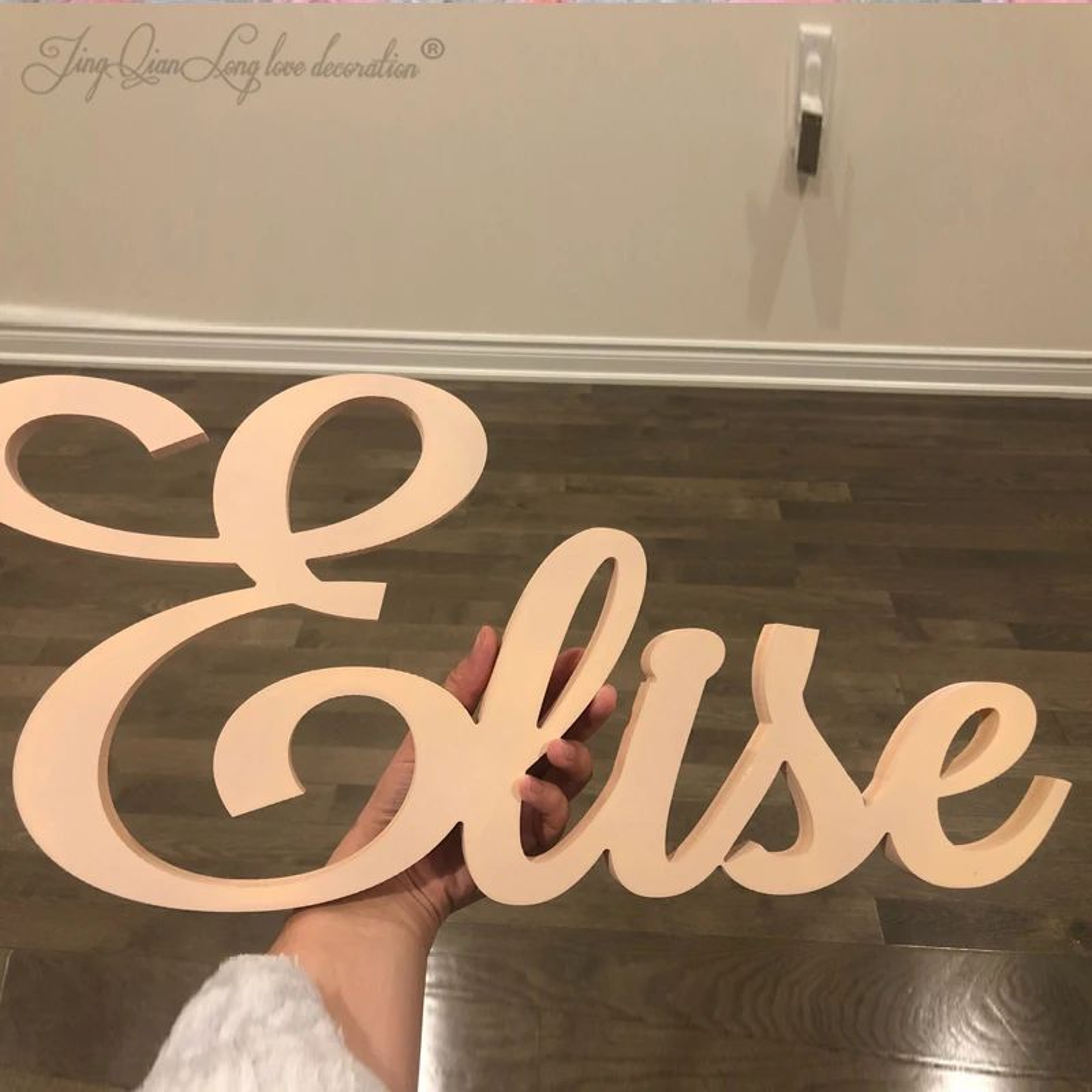 Personalized Wooden Name Sign Custom Baby Room Wall Decor 0