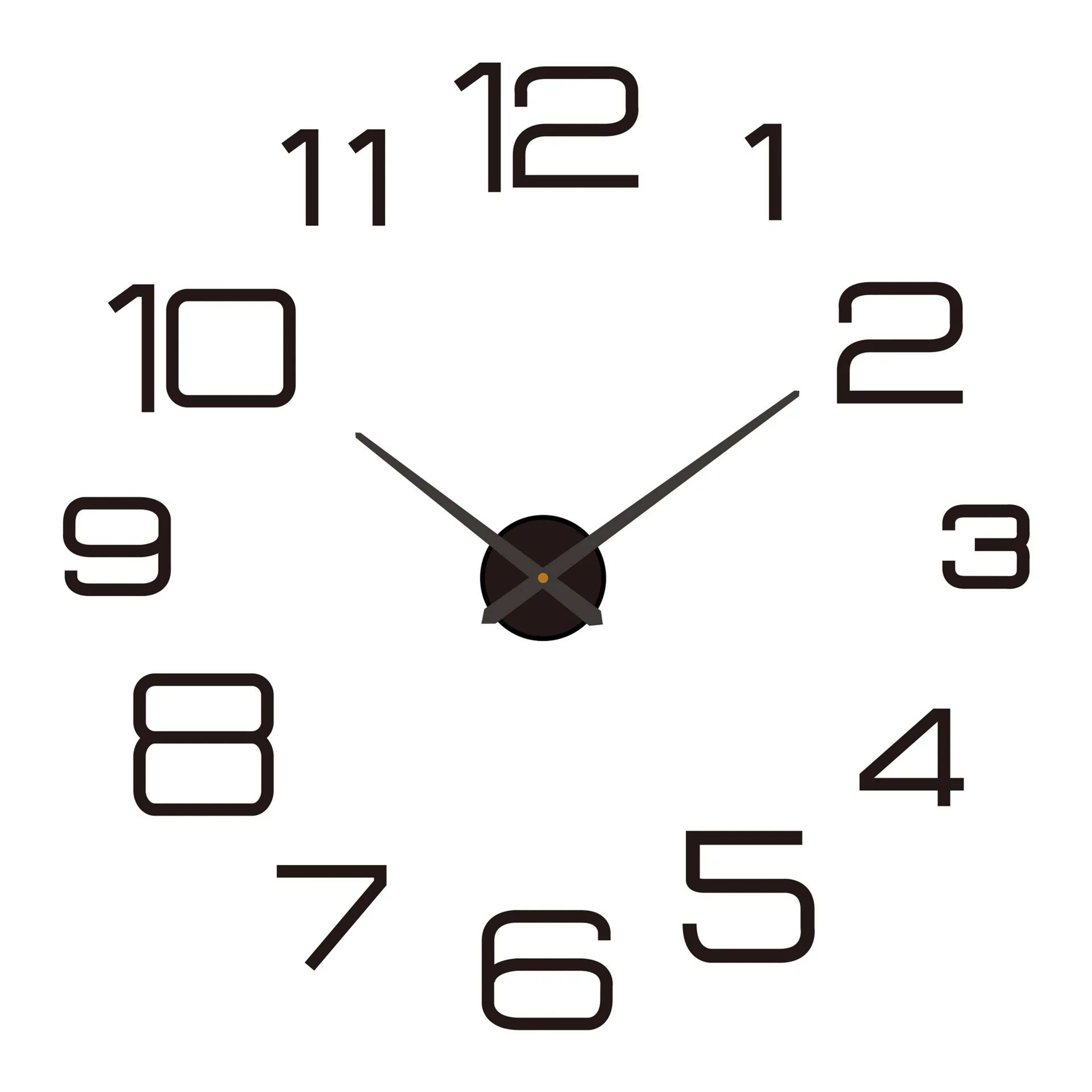3D DIY Wall Clock Luminous Frameless Modern Wall Clock Decor 6