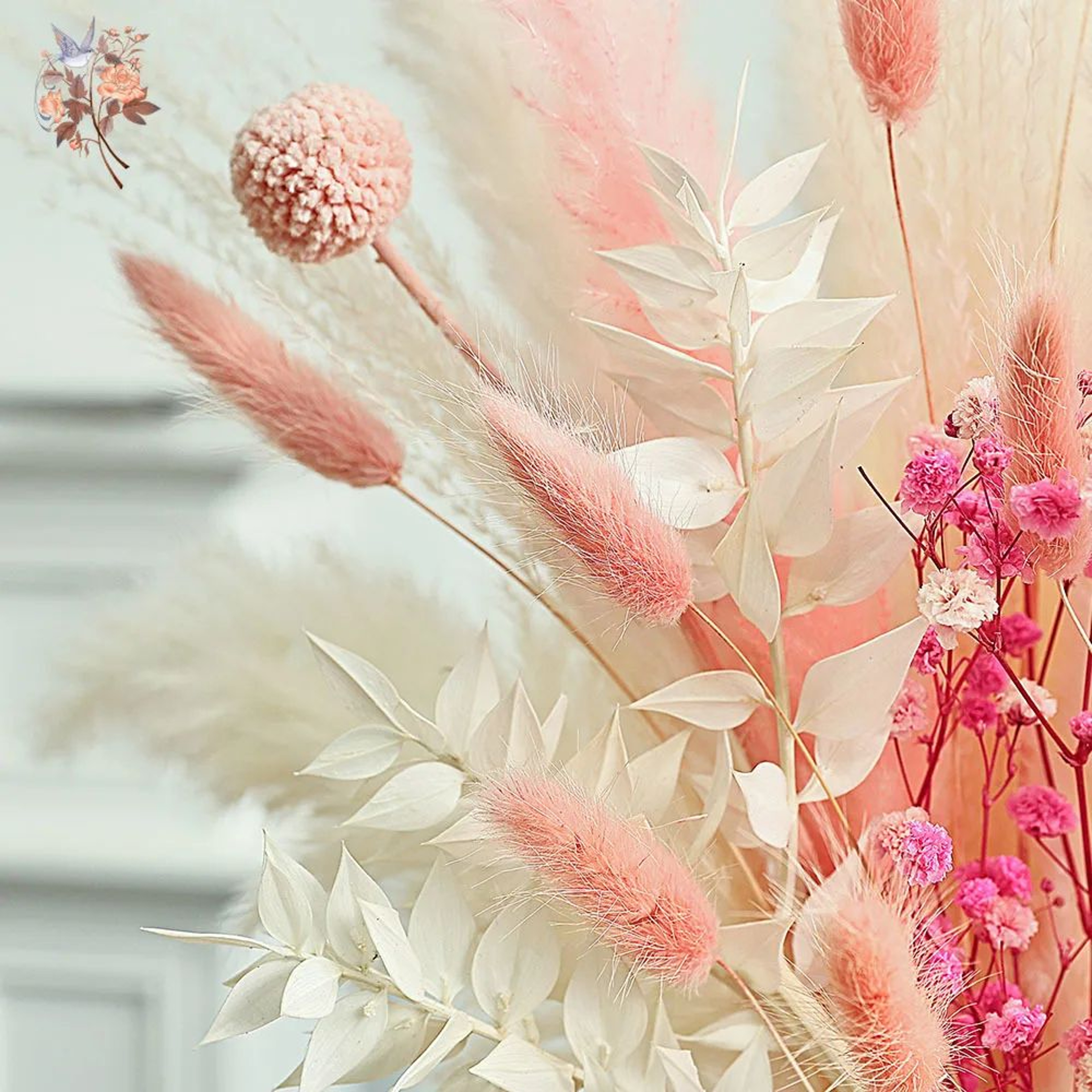 Dried Flower Bouquet Pampas Grass Boho Floral Arrangement For Home And Wedding Decor 2
