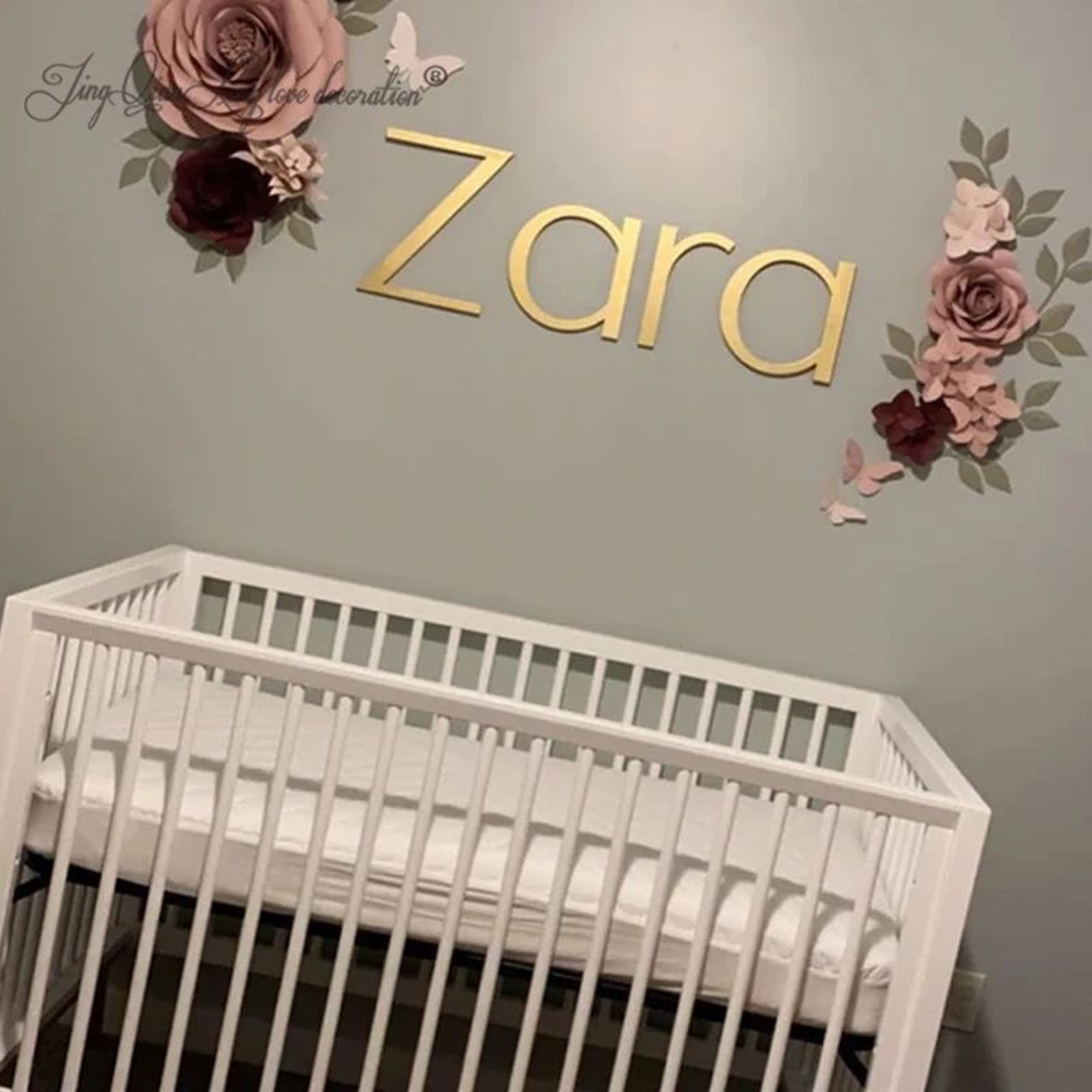 Custom Wooden Name Sign Personalized Nursery Wall Decor 3
