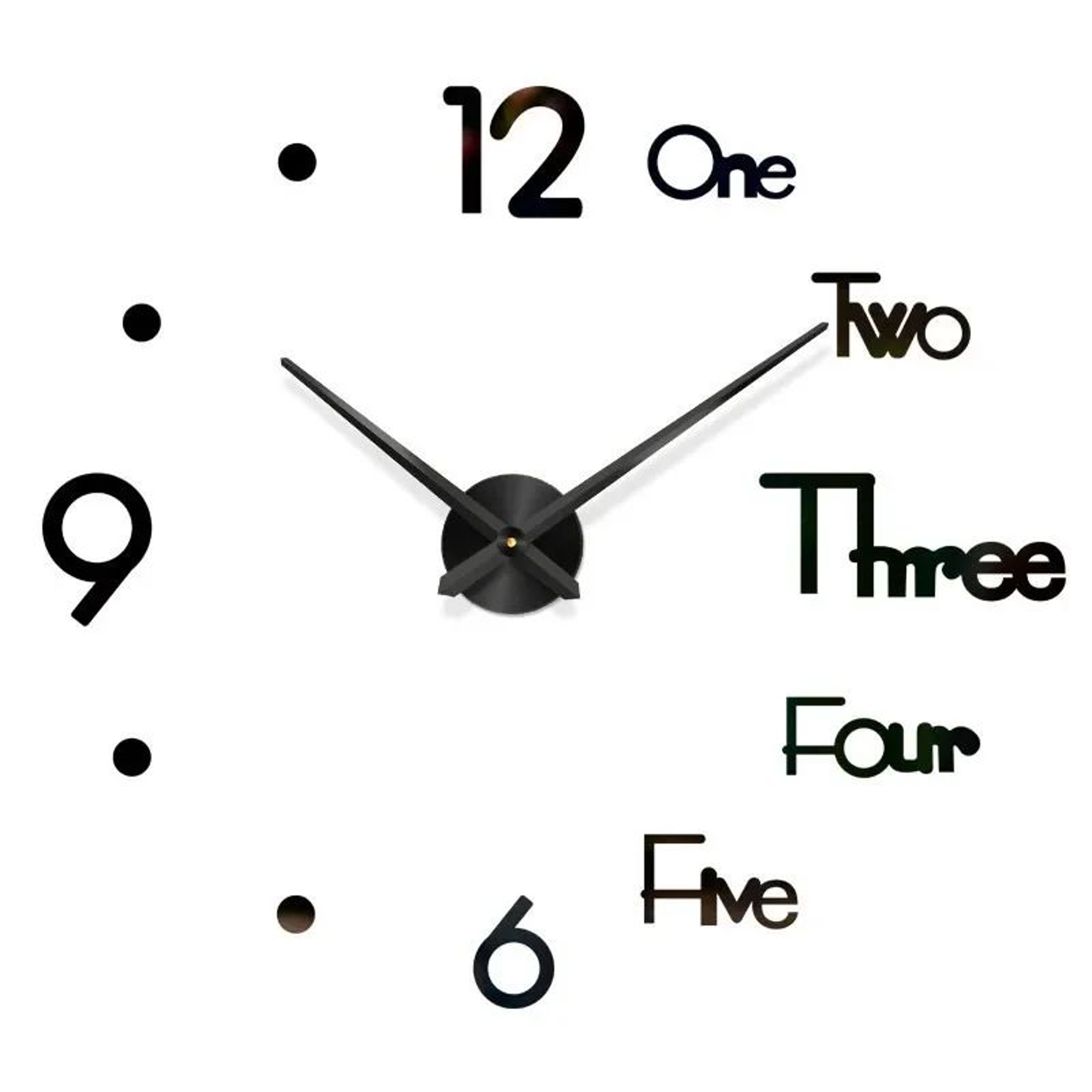 Large 3D Wall Clock Luminous DIY Modern Silent Wall Decor 18