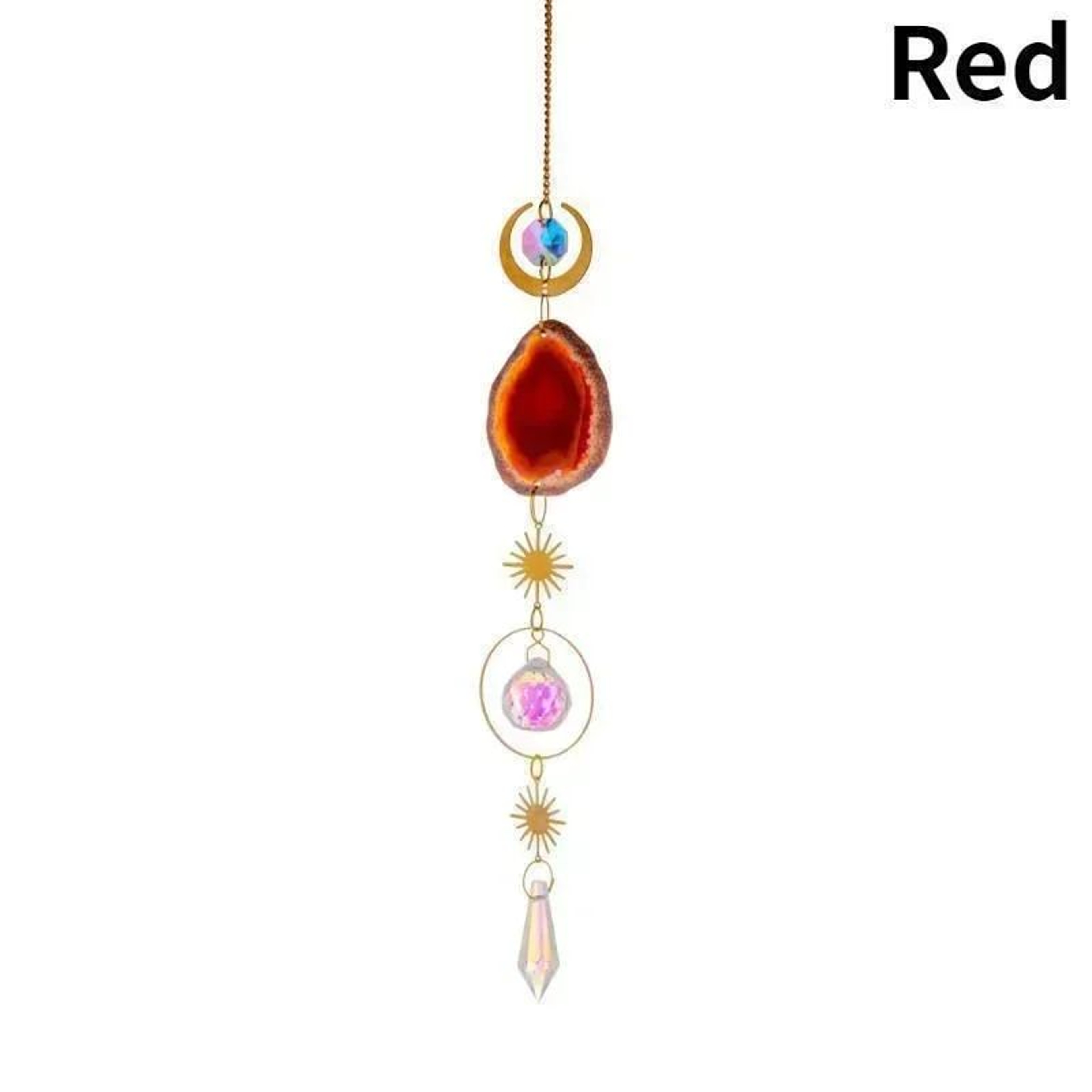 Sun And Moon Crystal Suncatcher Rainbow Prism Window Hanging Decor 7