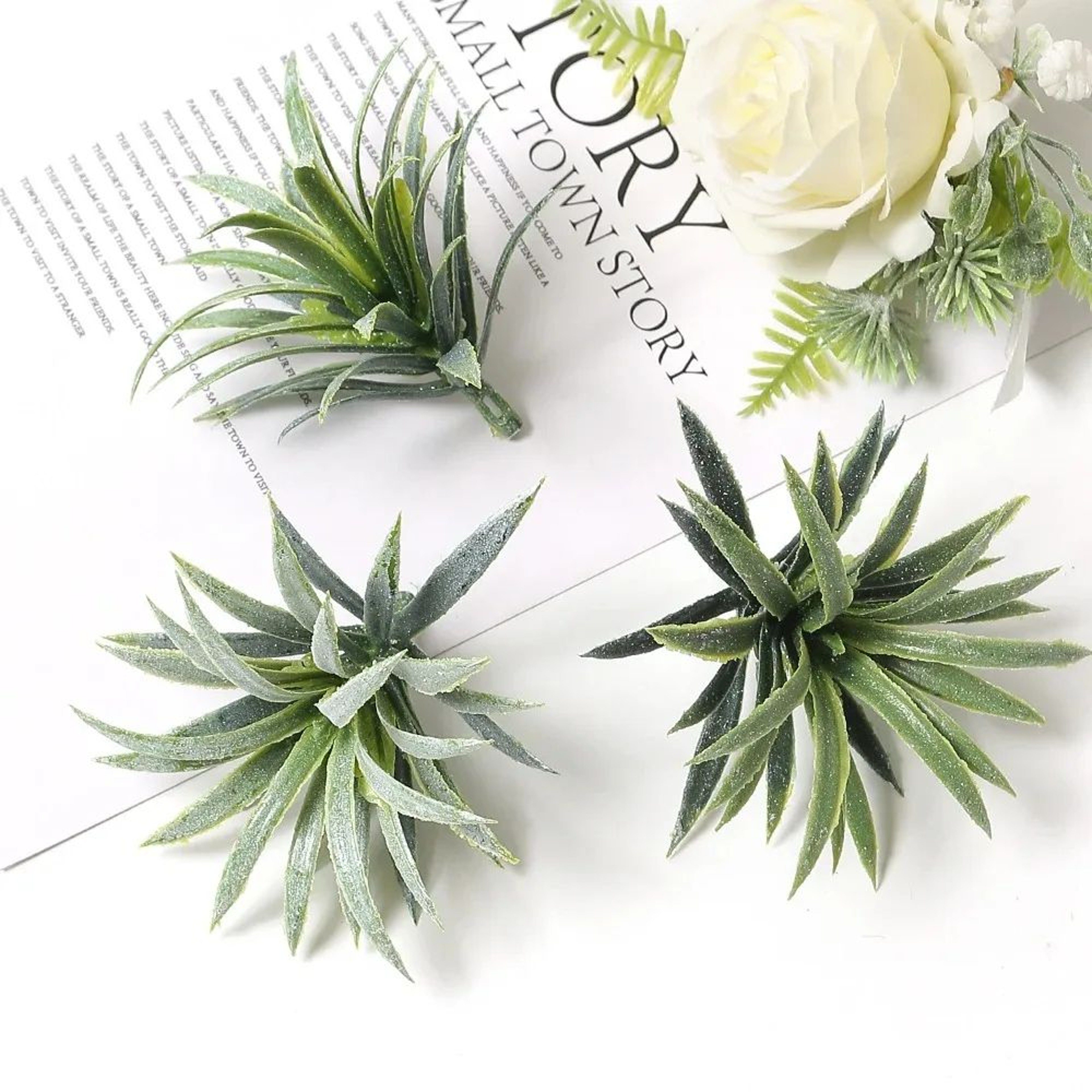 Artificial Green Leaf Decor Set For DIY Crafts Wedding And Home Styling 15