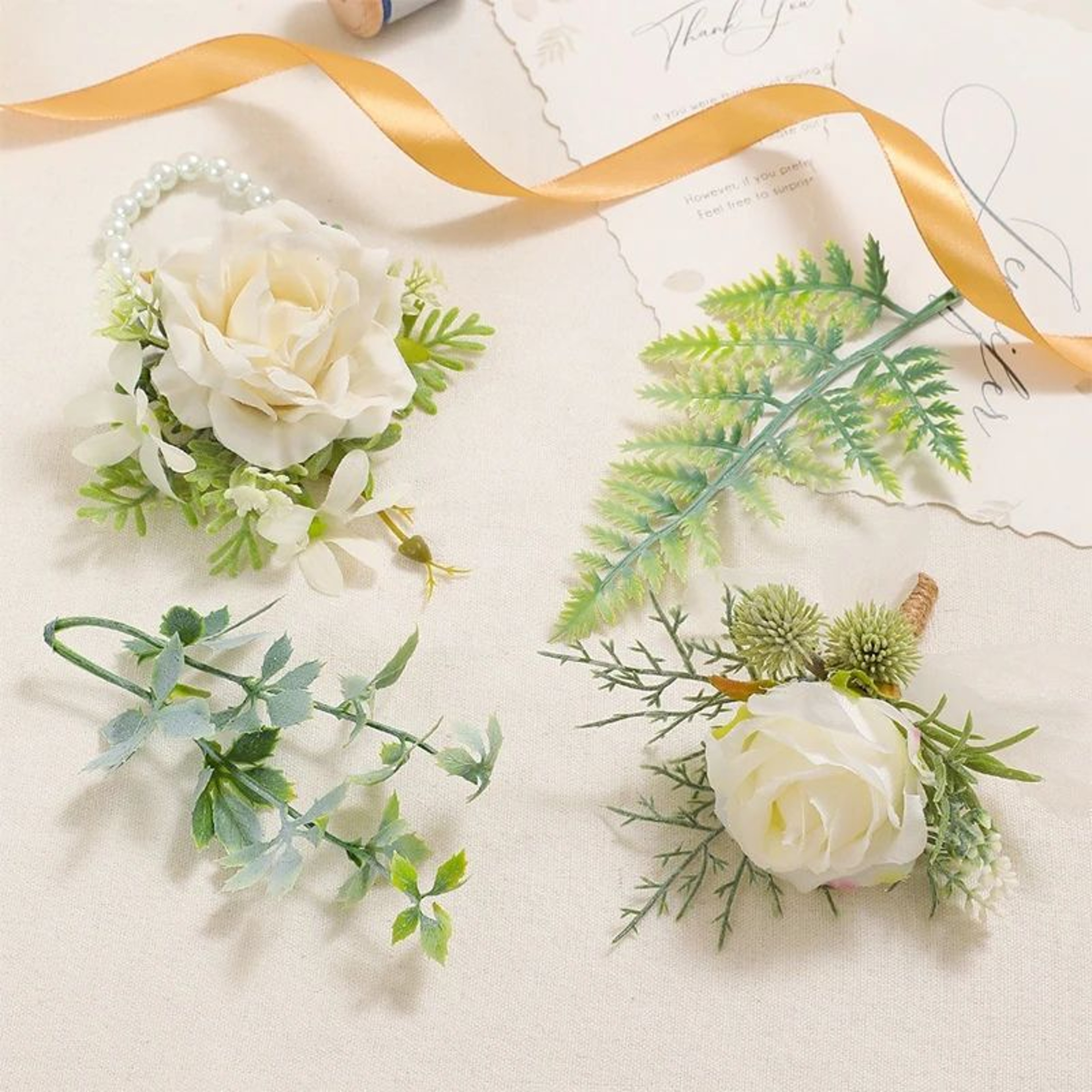 Artificial Green Leaf Decor Set For DIY Crafts Wedding And Home Styling 4