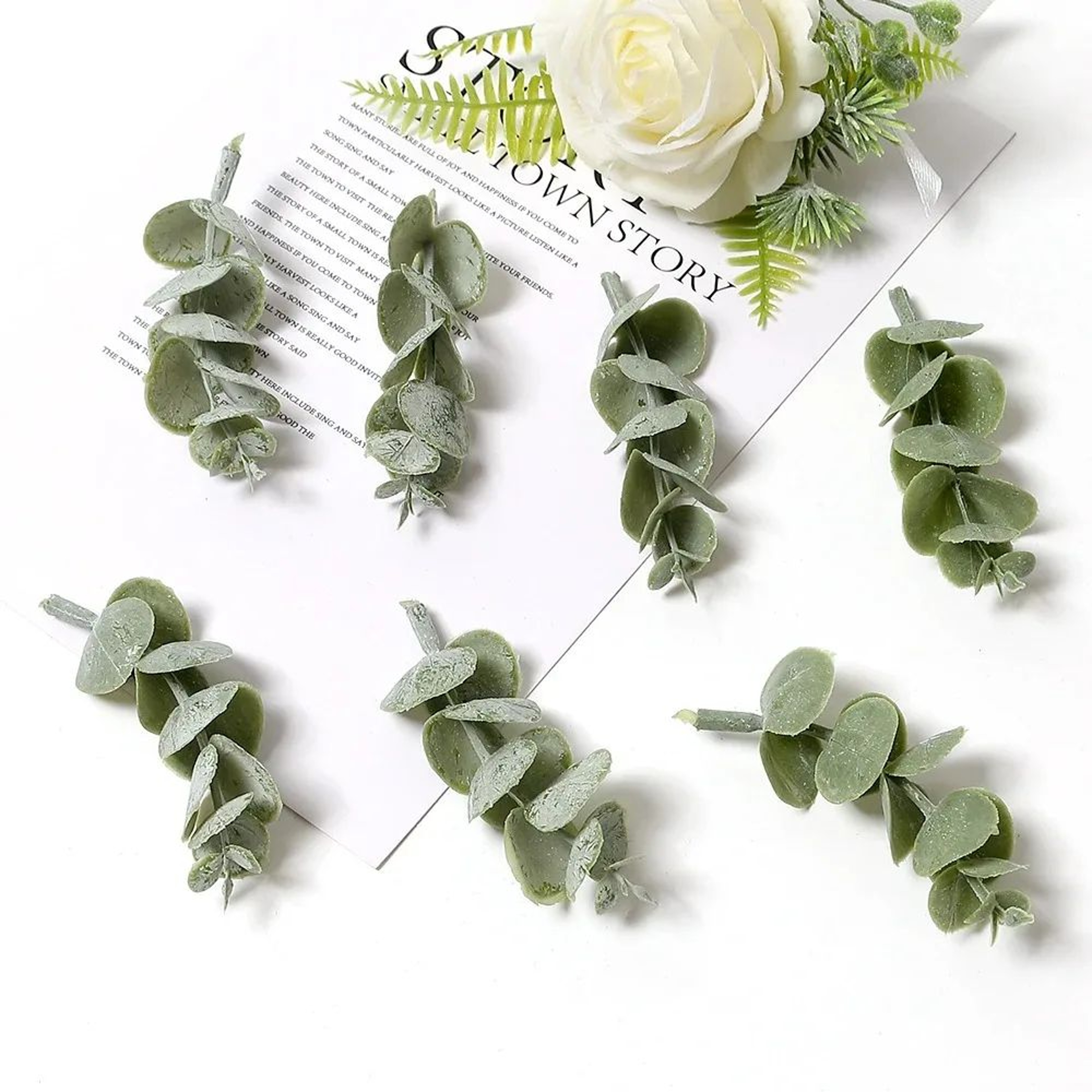 Artificial Green Leaf Decor Set For DIY Crafts Wedding And Home Styling 18