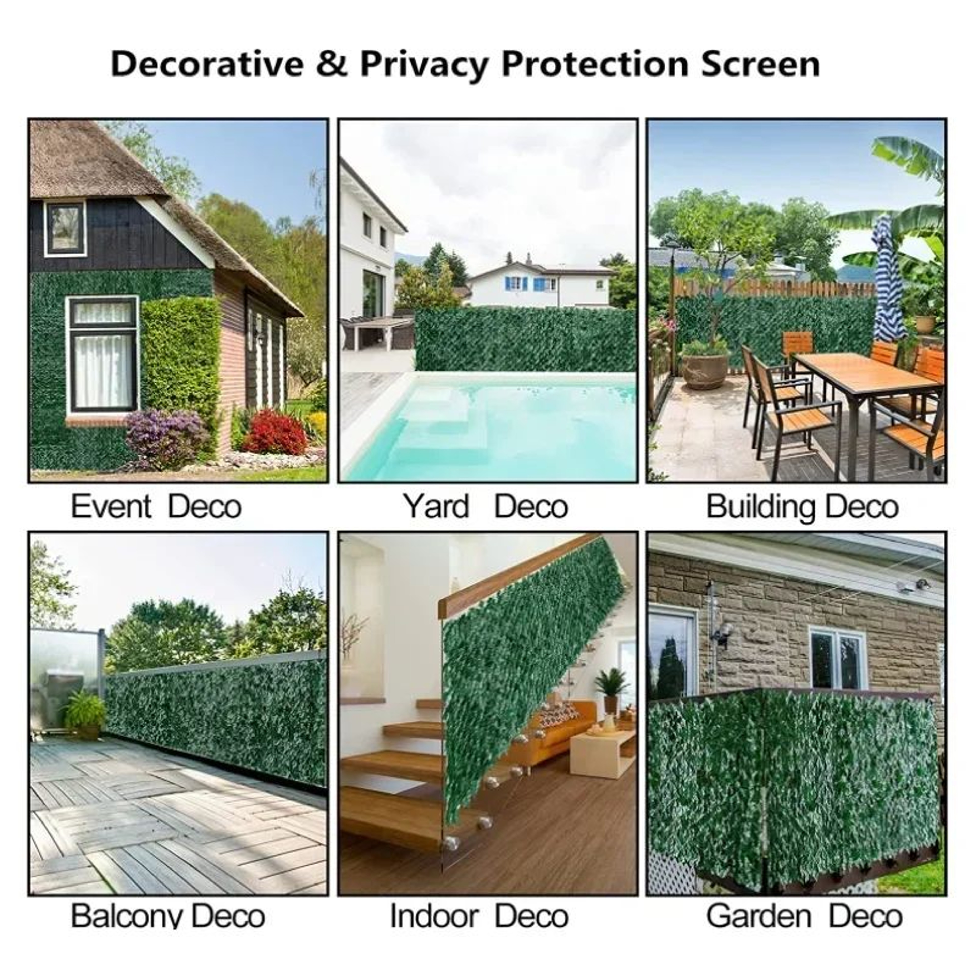 Premium Artificial Ivy Fence Privacy Screen For Garden Balcony And Wall Decor 5