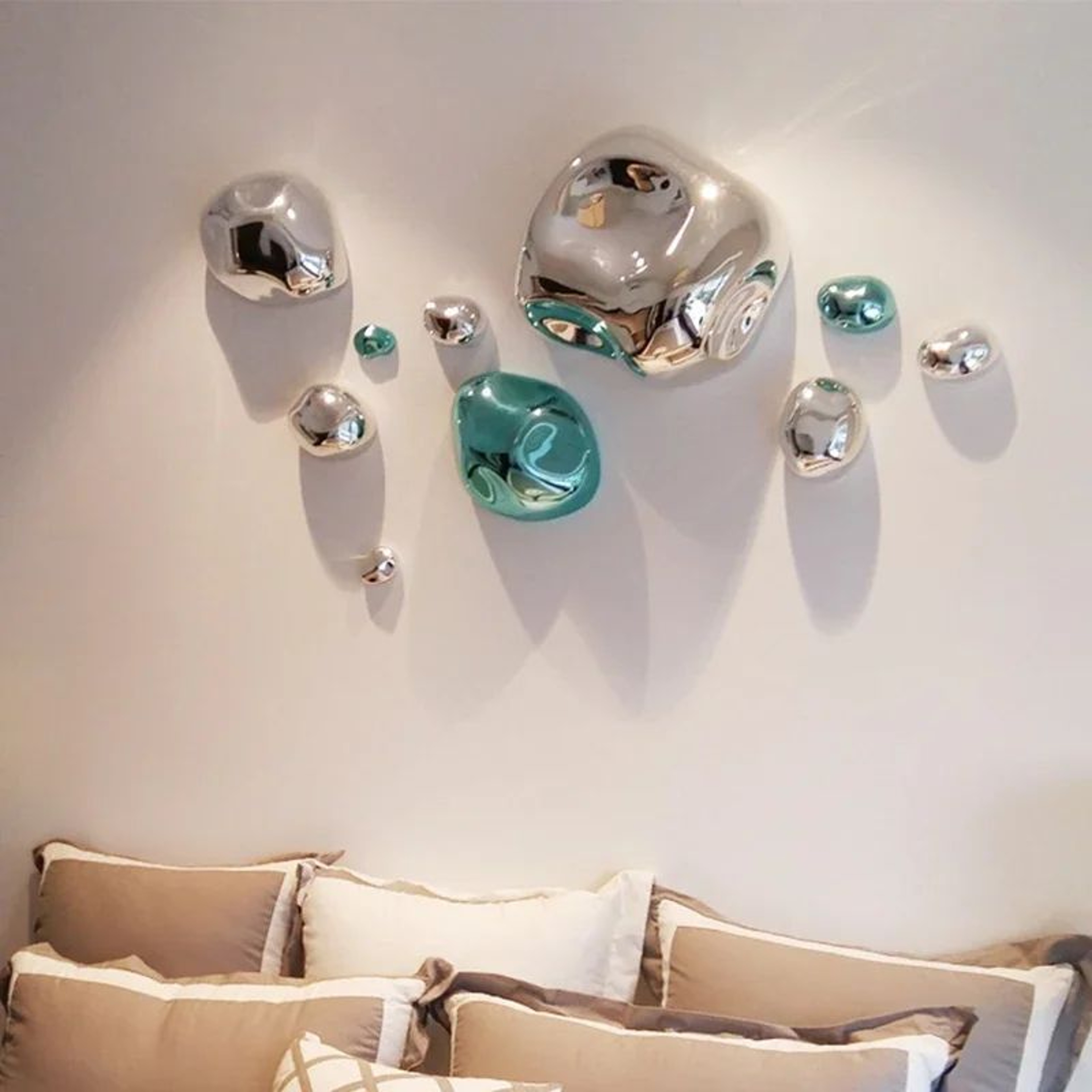 Modern Stone Style Wall Pendant Decorative Hanging Art For Living Room Accent 3