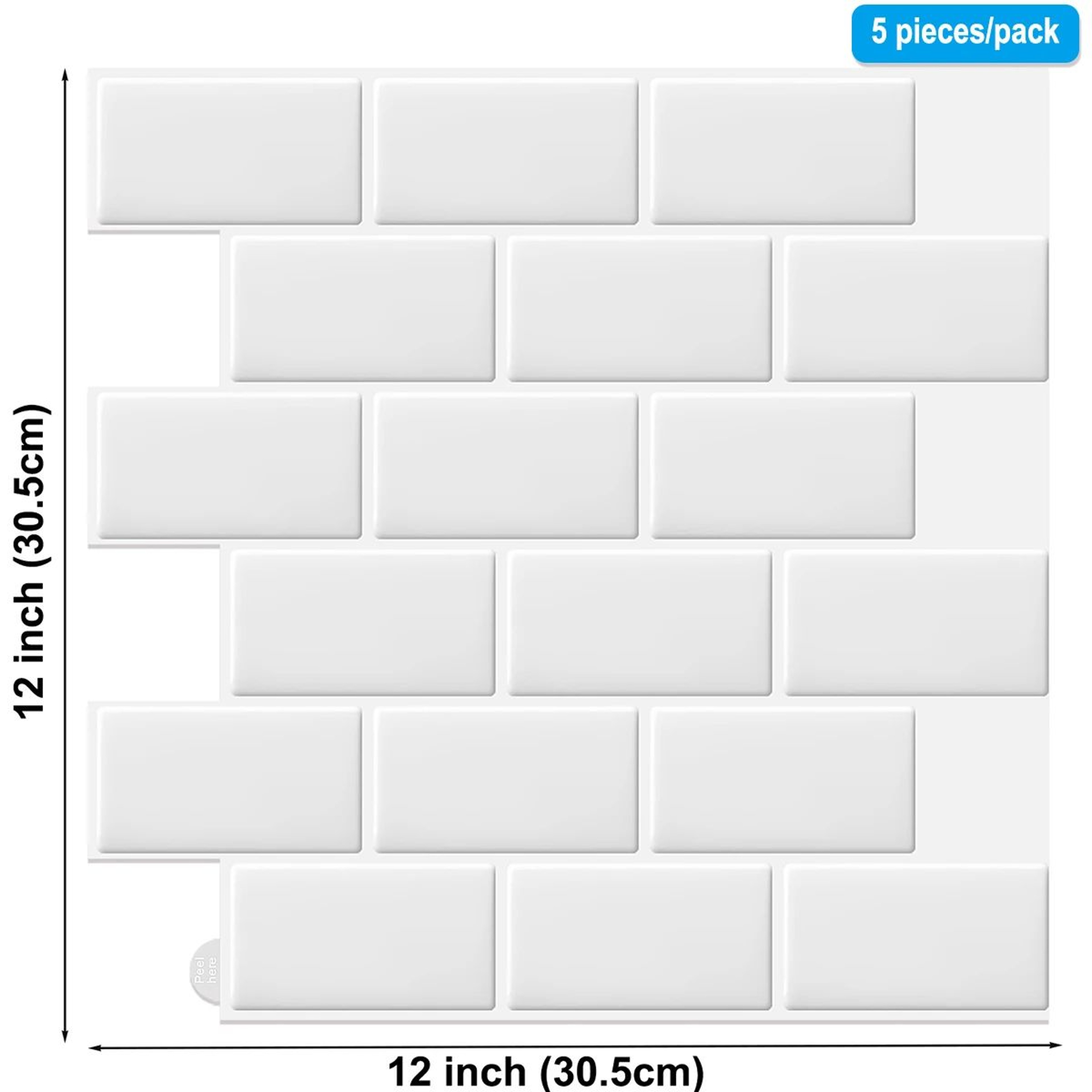 3D Waterproof Peel And Stick Tile Wall Sticker Easy Kitchen Backsplash Decor 12