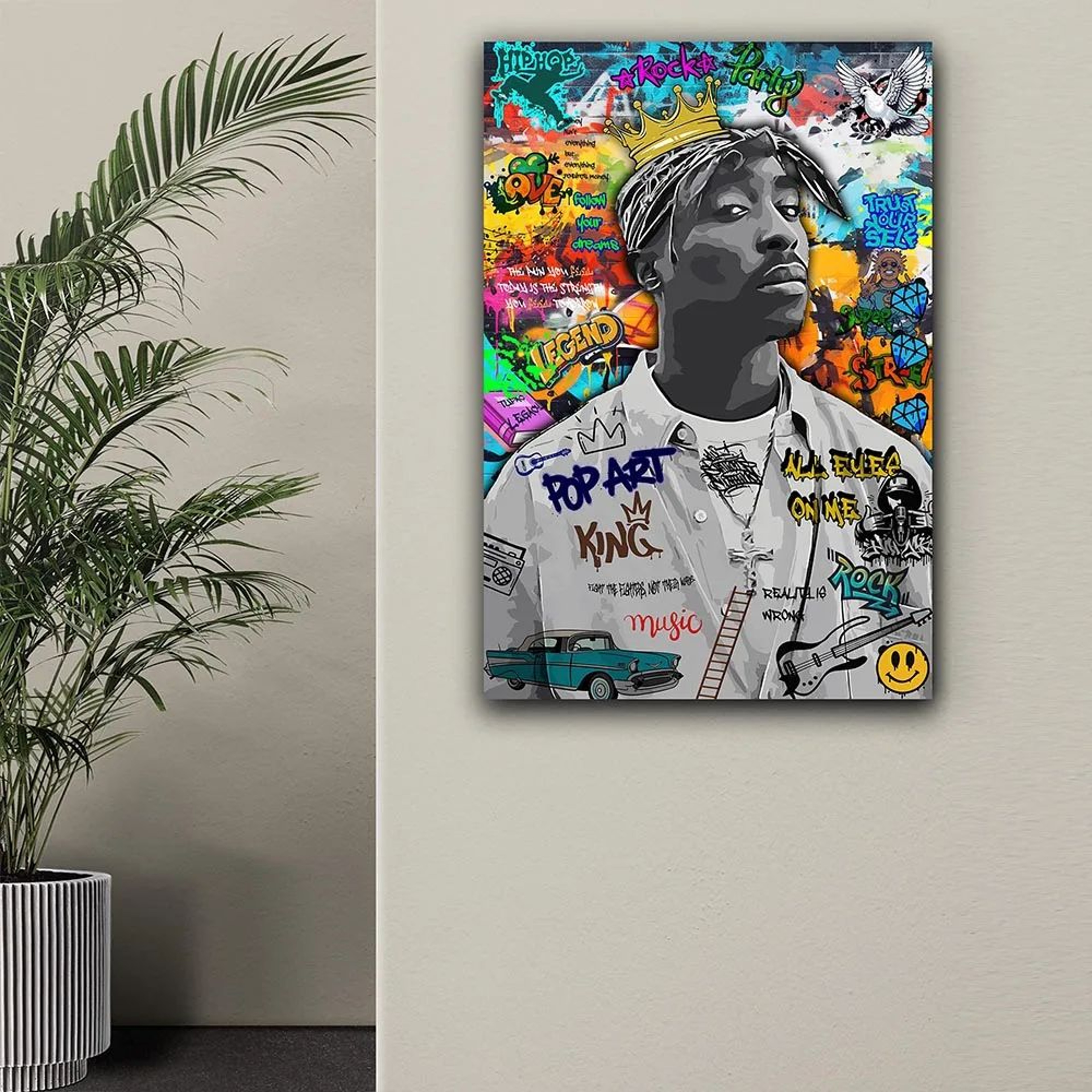 80s Gangster Graffiti Canvas Wall Art Retro Street Style Poster For Room Decor 5