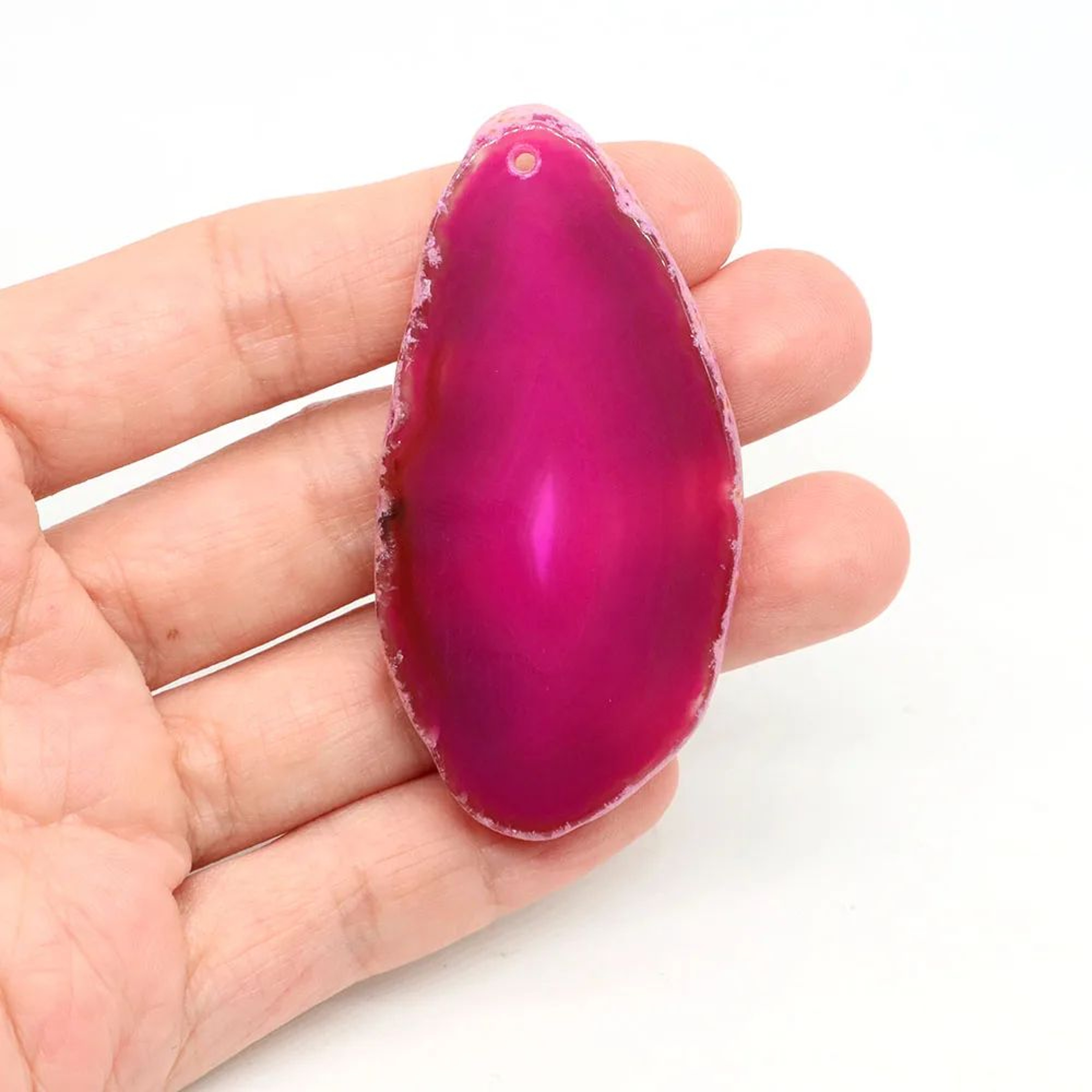 Natural Agate Geode Slice Pendant Healing Crystal Stone For Jewelry And Home Decor 2
